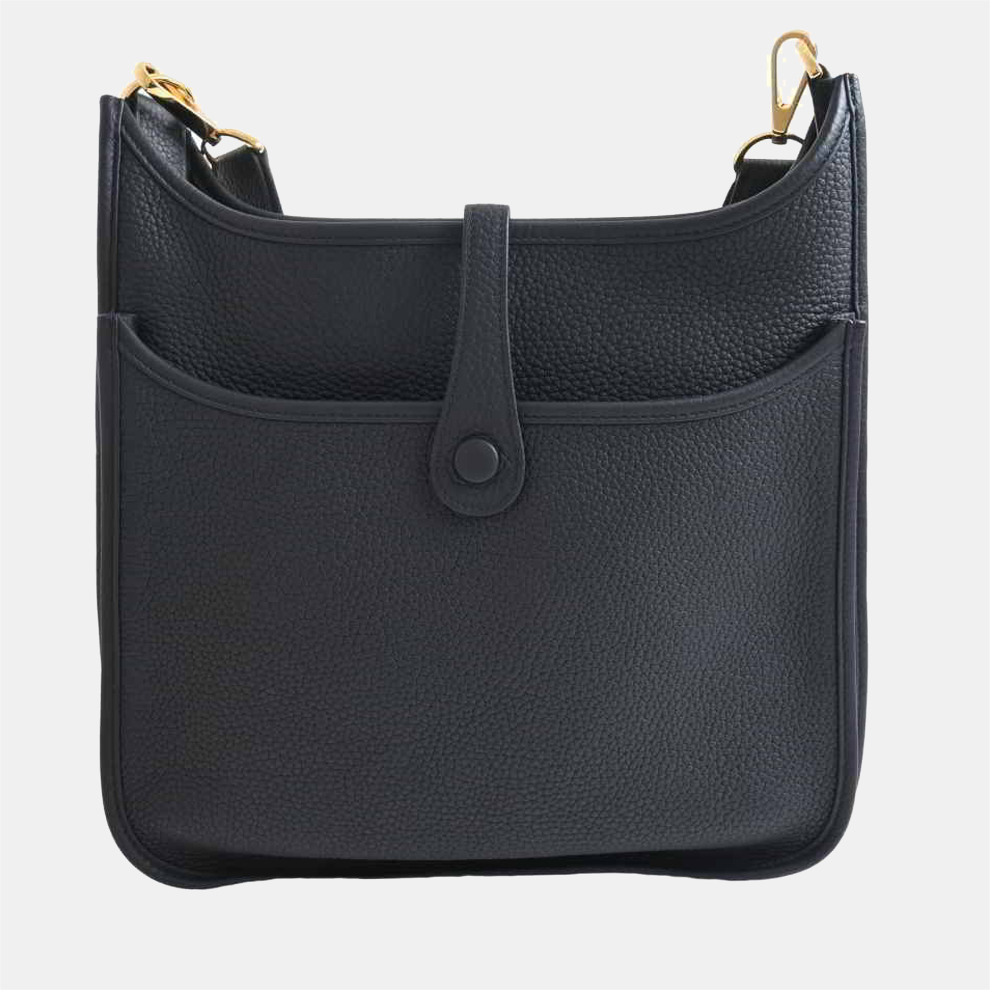 

Hermes Taurillon Clemence Evelyn PM shoulder bag black