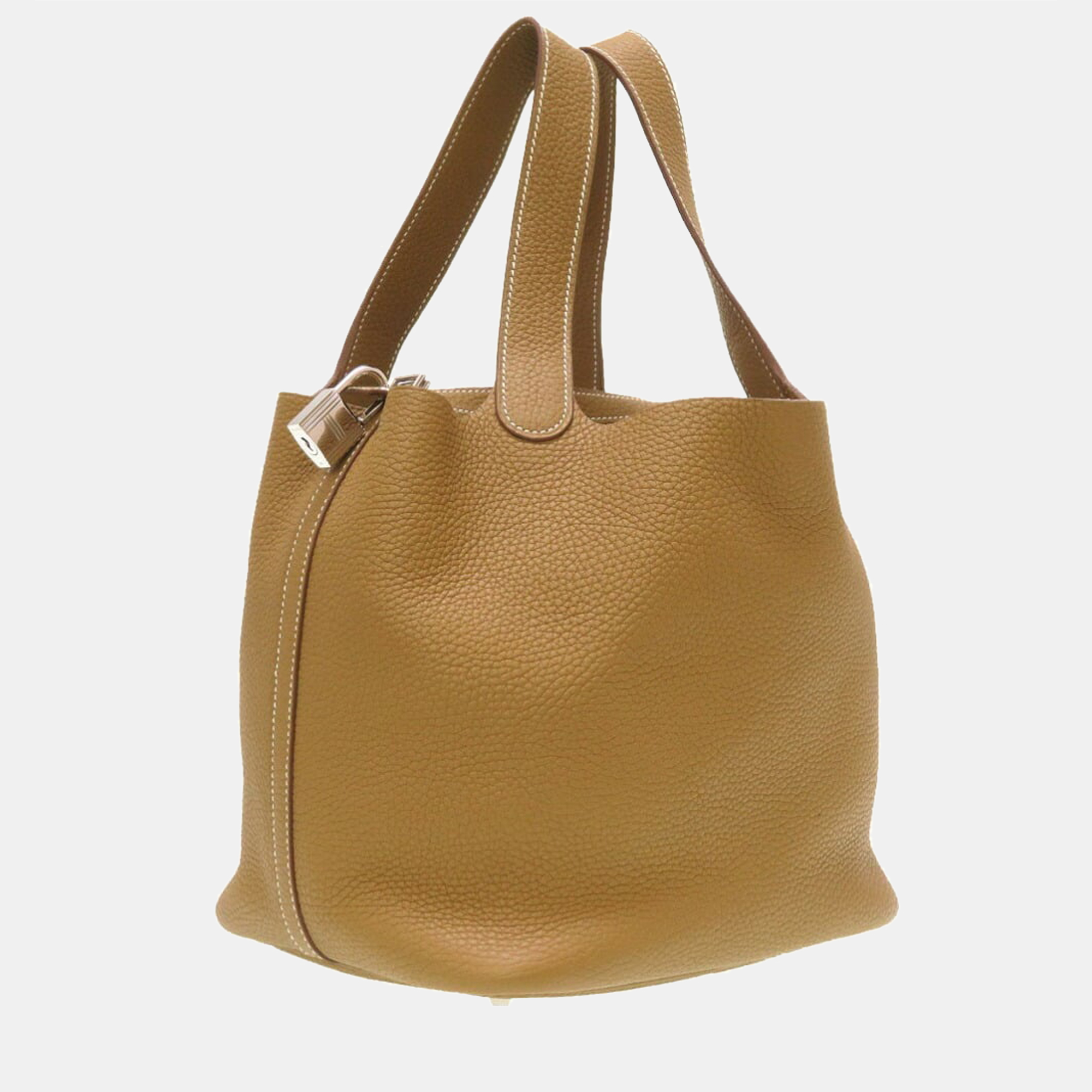 

Hermes Picotin Lock MM Taurillon Clemence Craft Handbag, Brown