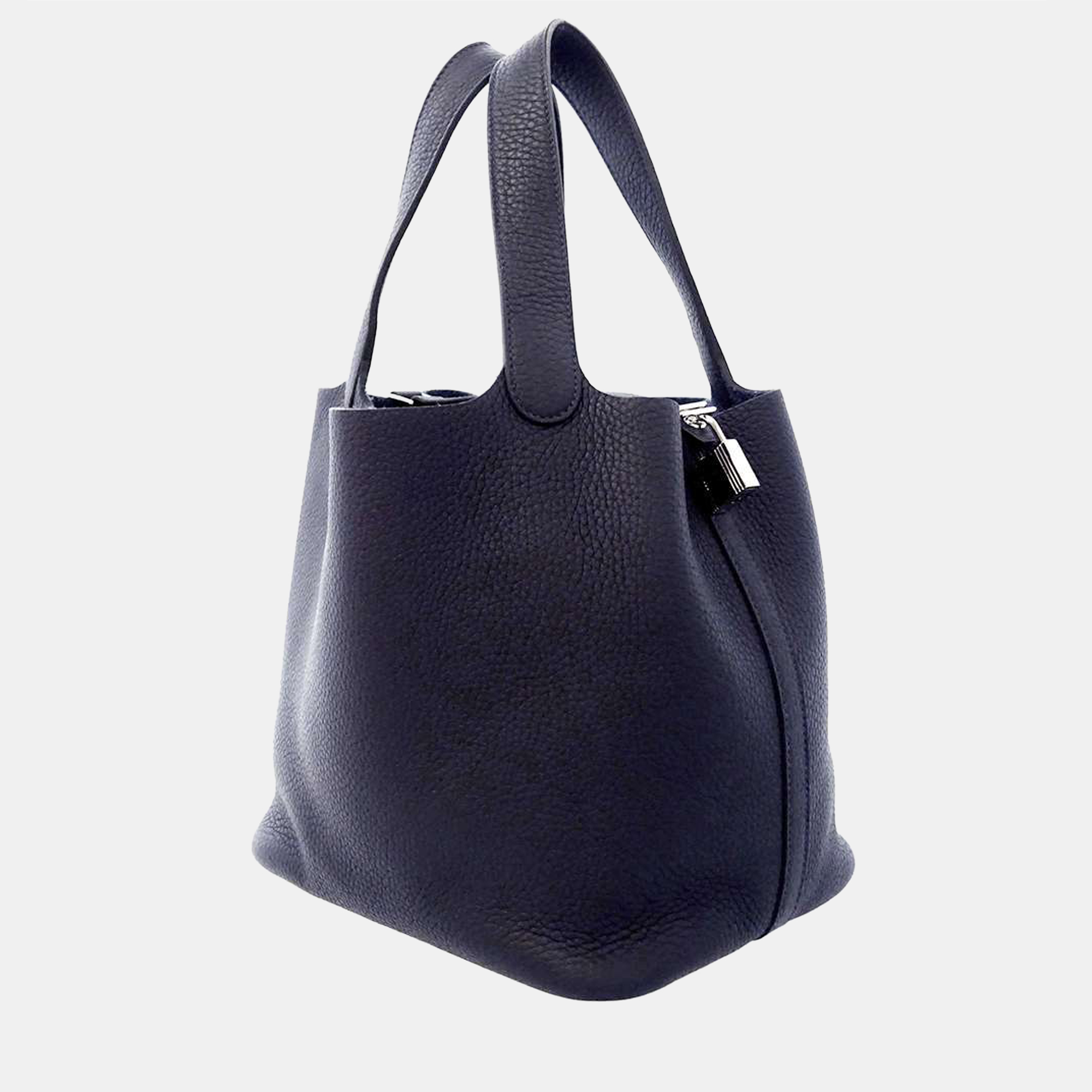 

Hermes Blue Nuit Taurillon Clemence Picotin Lock Size MM