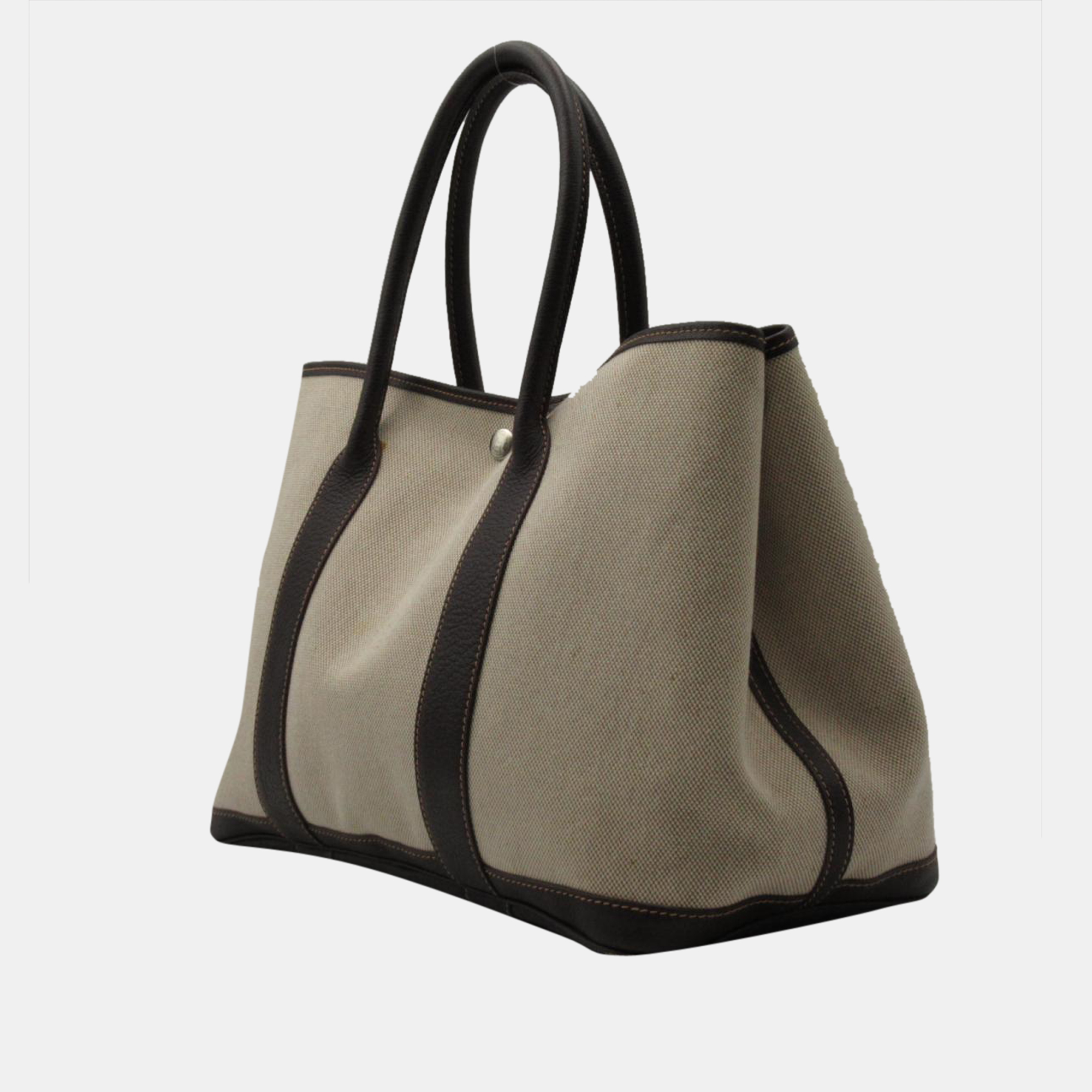 

Hermes Beige Canvas Garden Party PM Bag