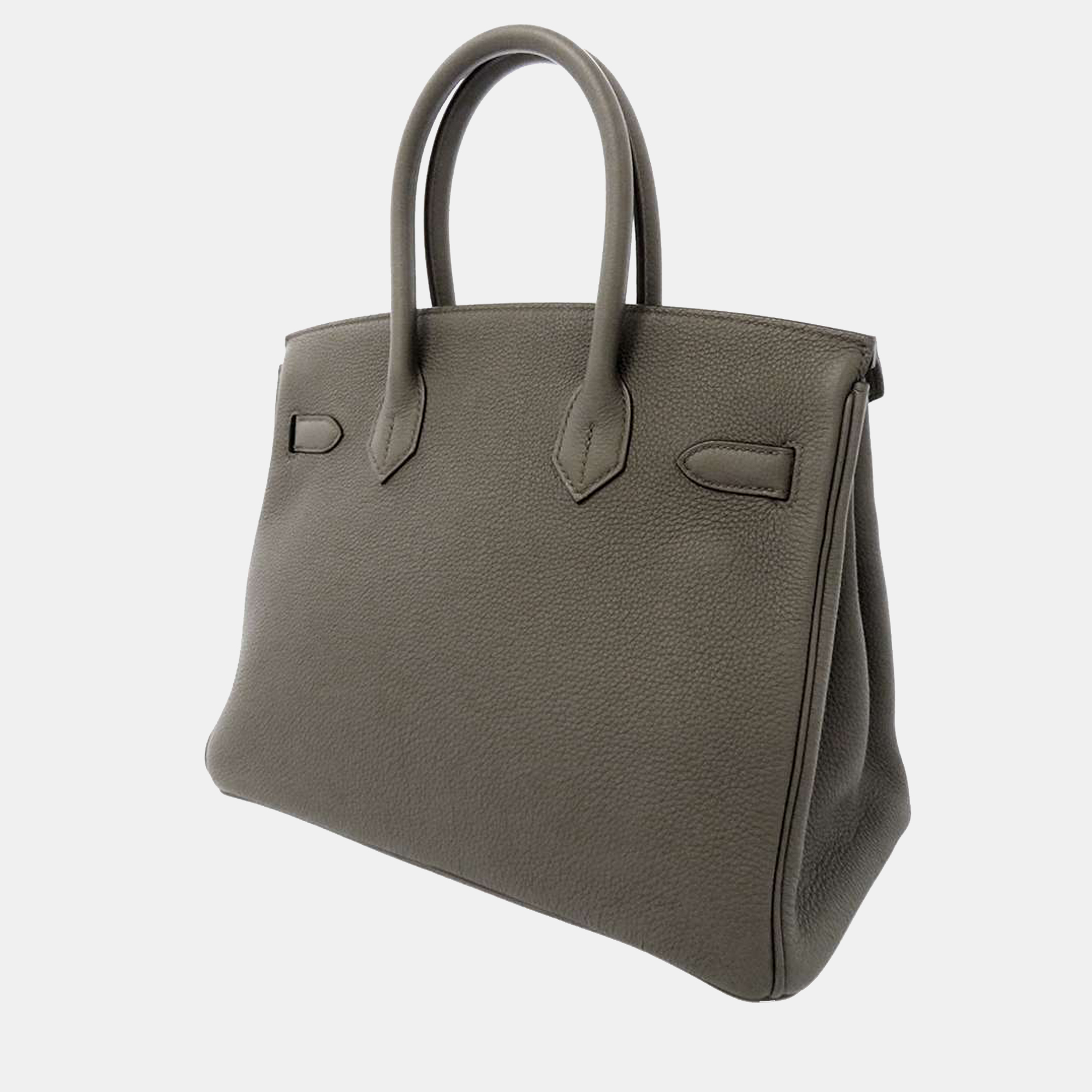 

Hermes Etain Togo Leather Birkin 30 Tote Bag, Grey