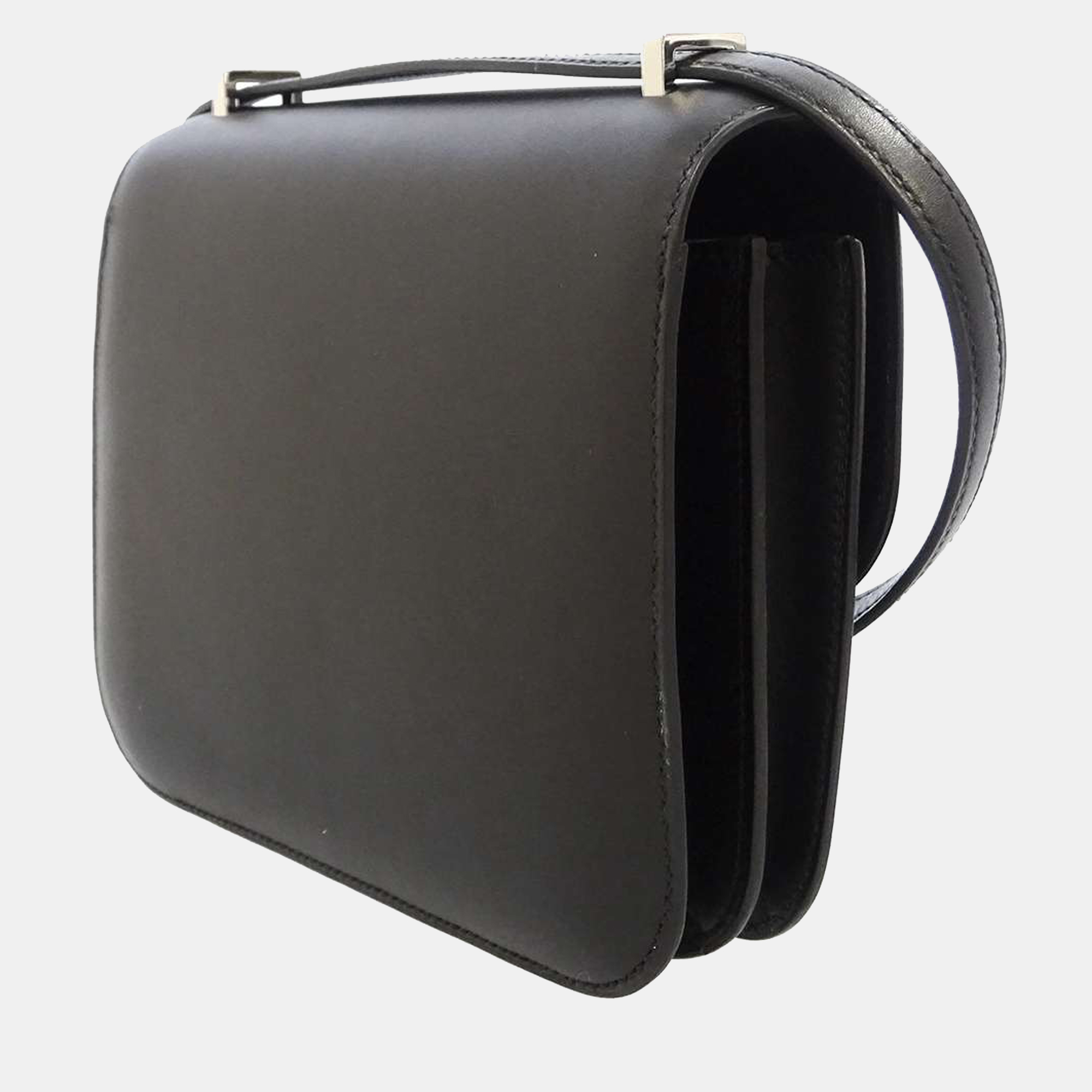 

Hermes Black Veau Monsieur Leather Constance Mini Shoulder Bag