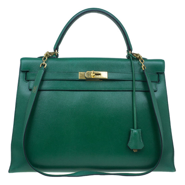 Hermes Vintage Emerald Green Kelly 36 Hermes