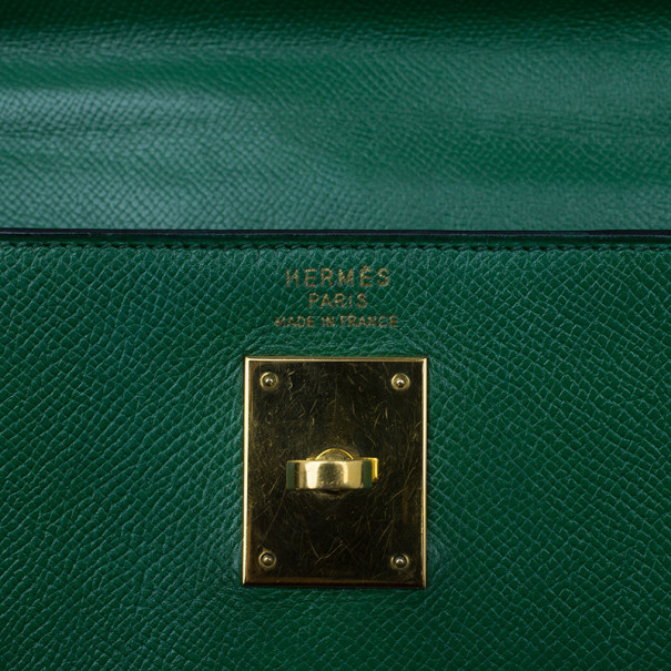Hermes Vintage Emerald Green Kelly 36 Hermes