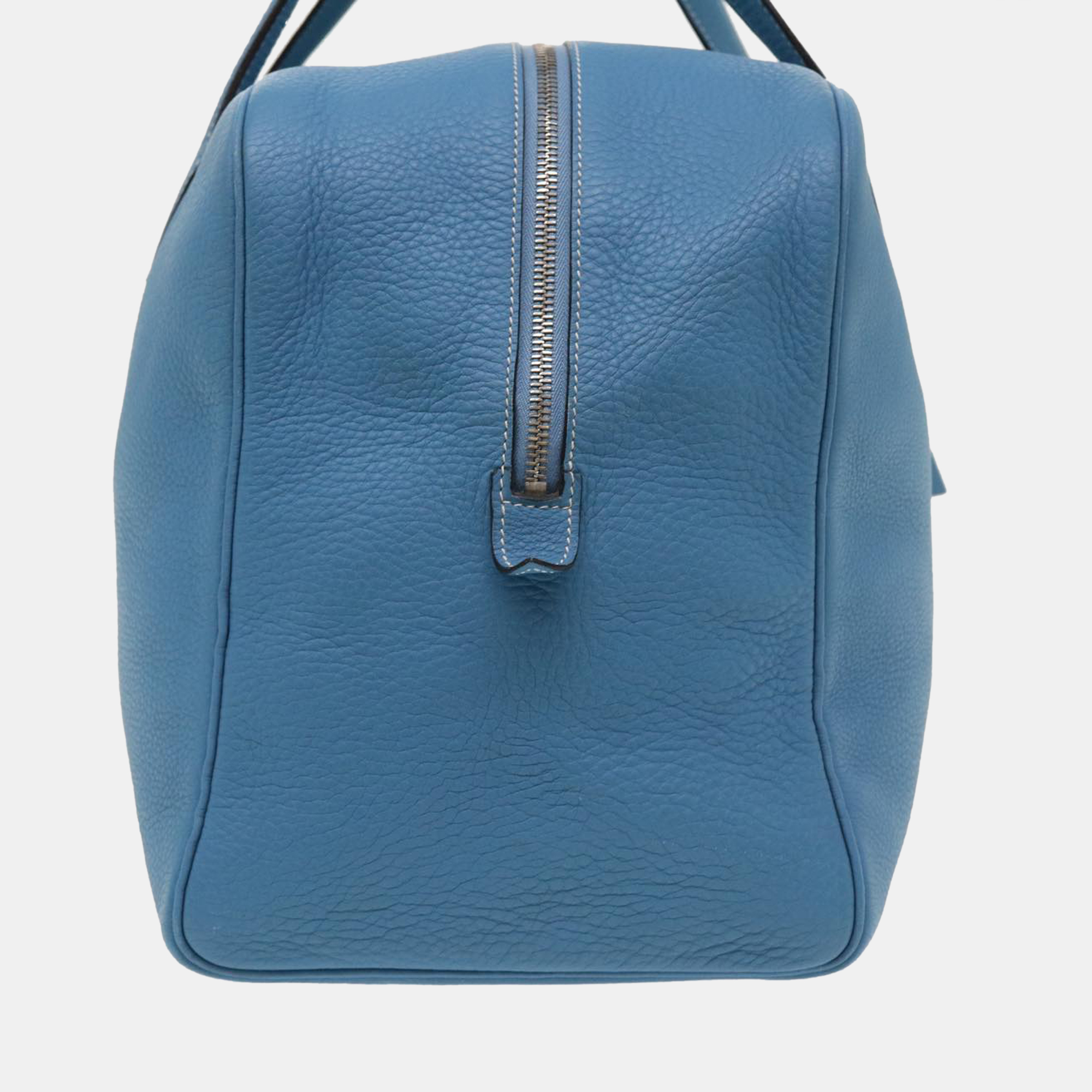 

Hermes Blue Clemence Victoria Travel 43 Top Handle Bag