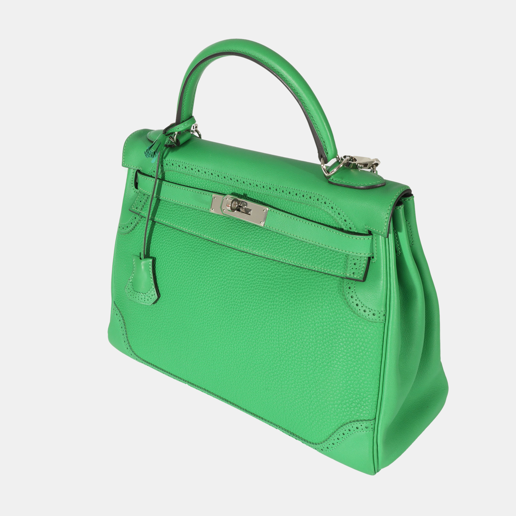 

Hermes Bamboo Togo Ghillies Kelly 32 PHW, Green