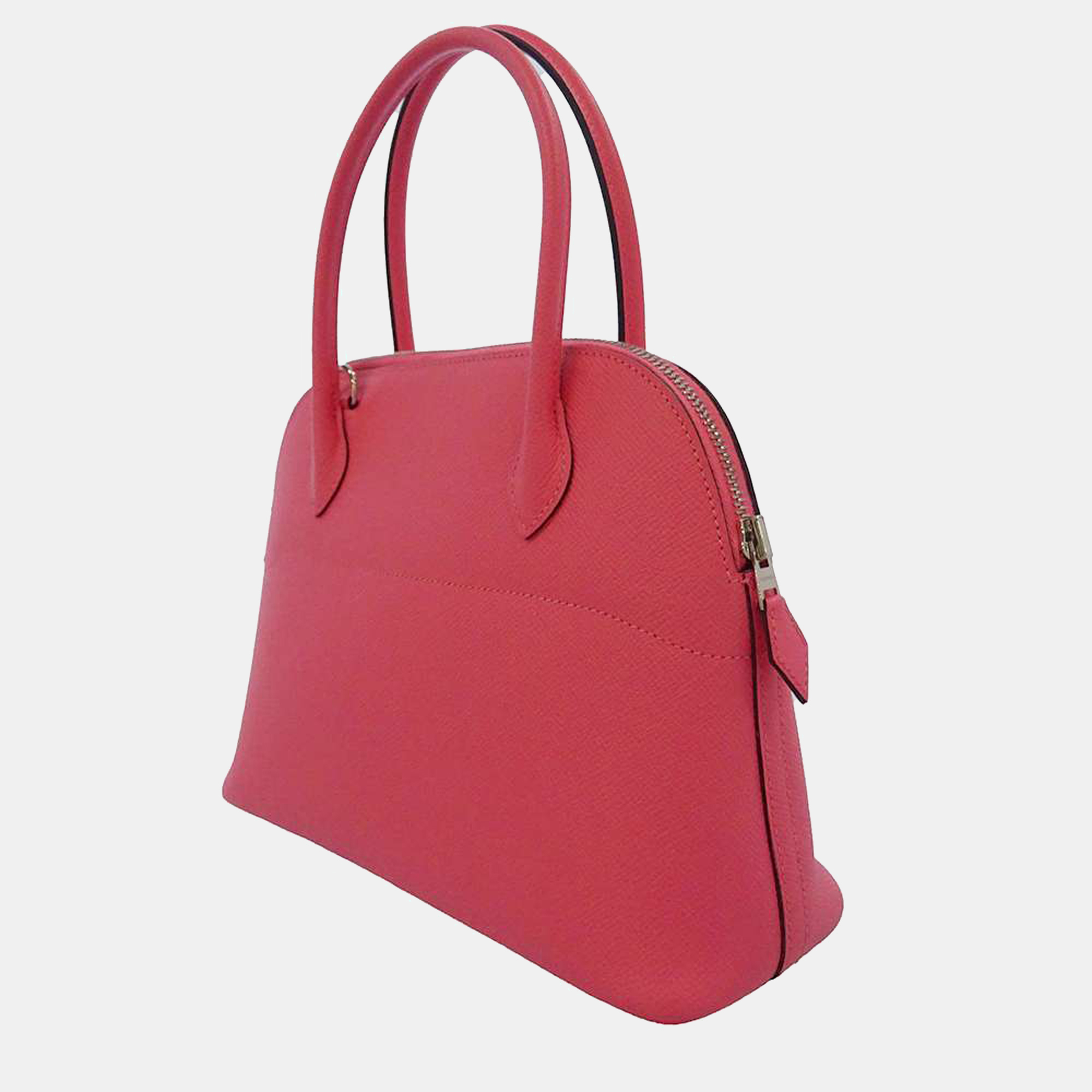 

Hermes Rose Azalee Epsom Leather Bolide 27 Satchel, Red