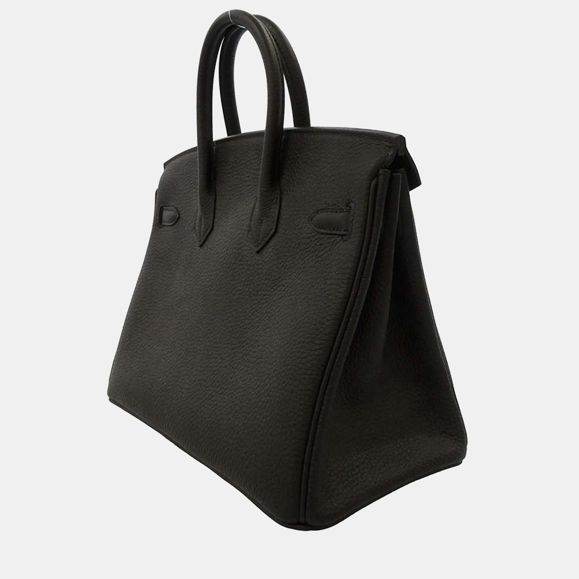 

Hermes Black Togo Leather Birkin 25 Tote Bag