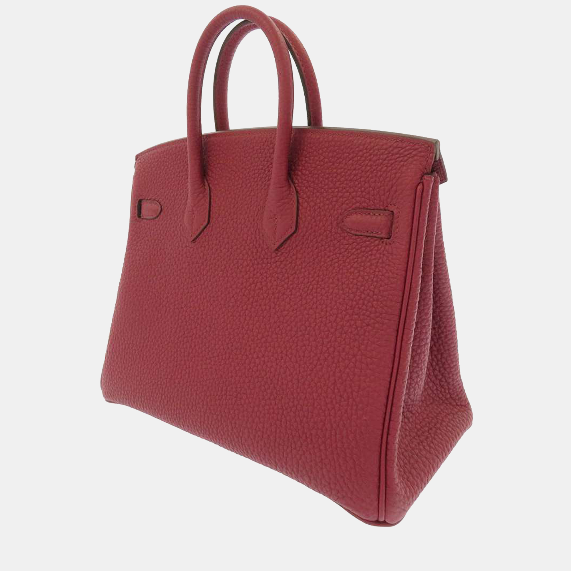 

Hermes Rouge Grenat Togo Leather Birkin 25 Tote Bag, Red