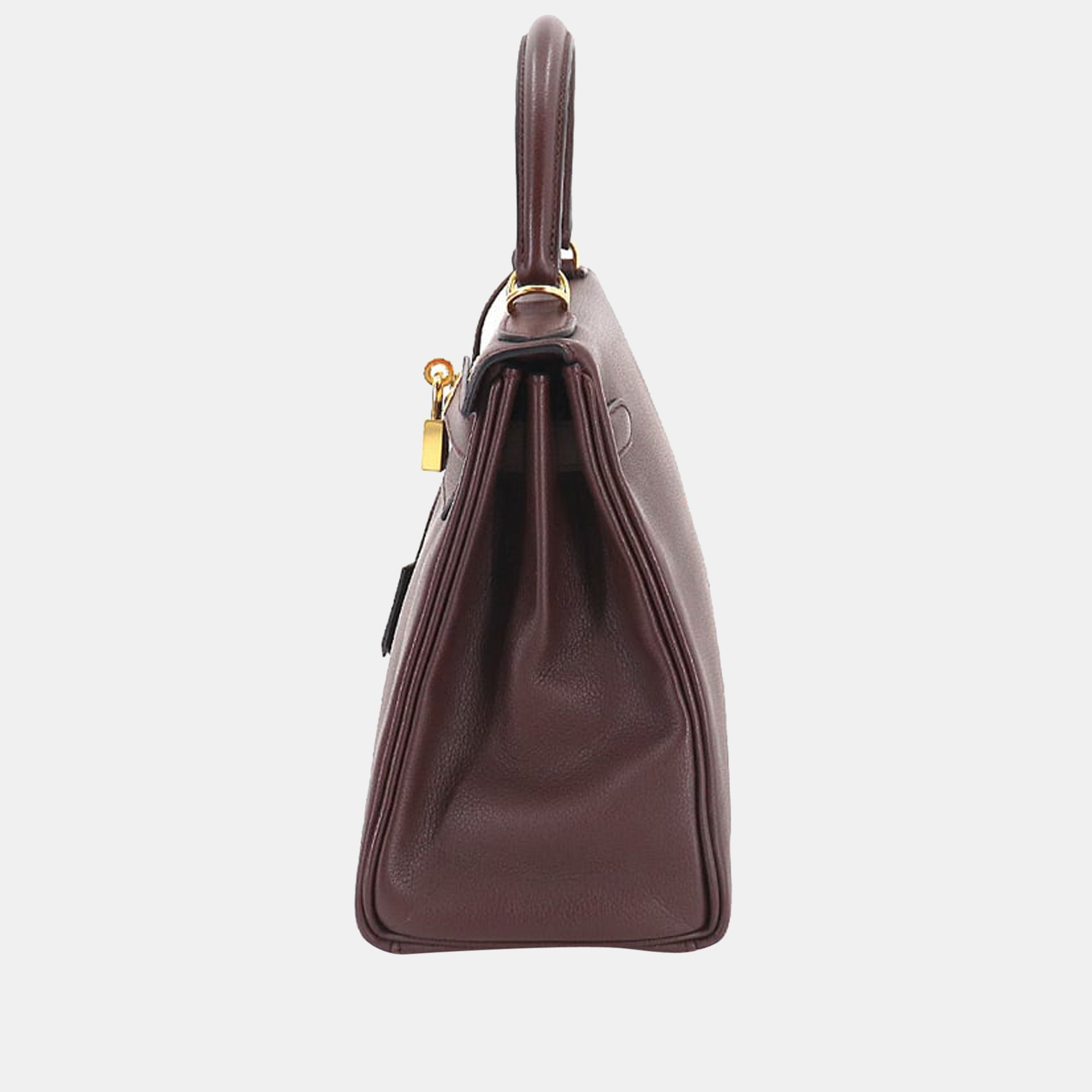 

Hermes Kelly 28 2way hand shoulder bag ever color Bordeaux X stamp gold metal fittings inside stitch, Burgundy