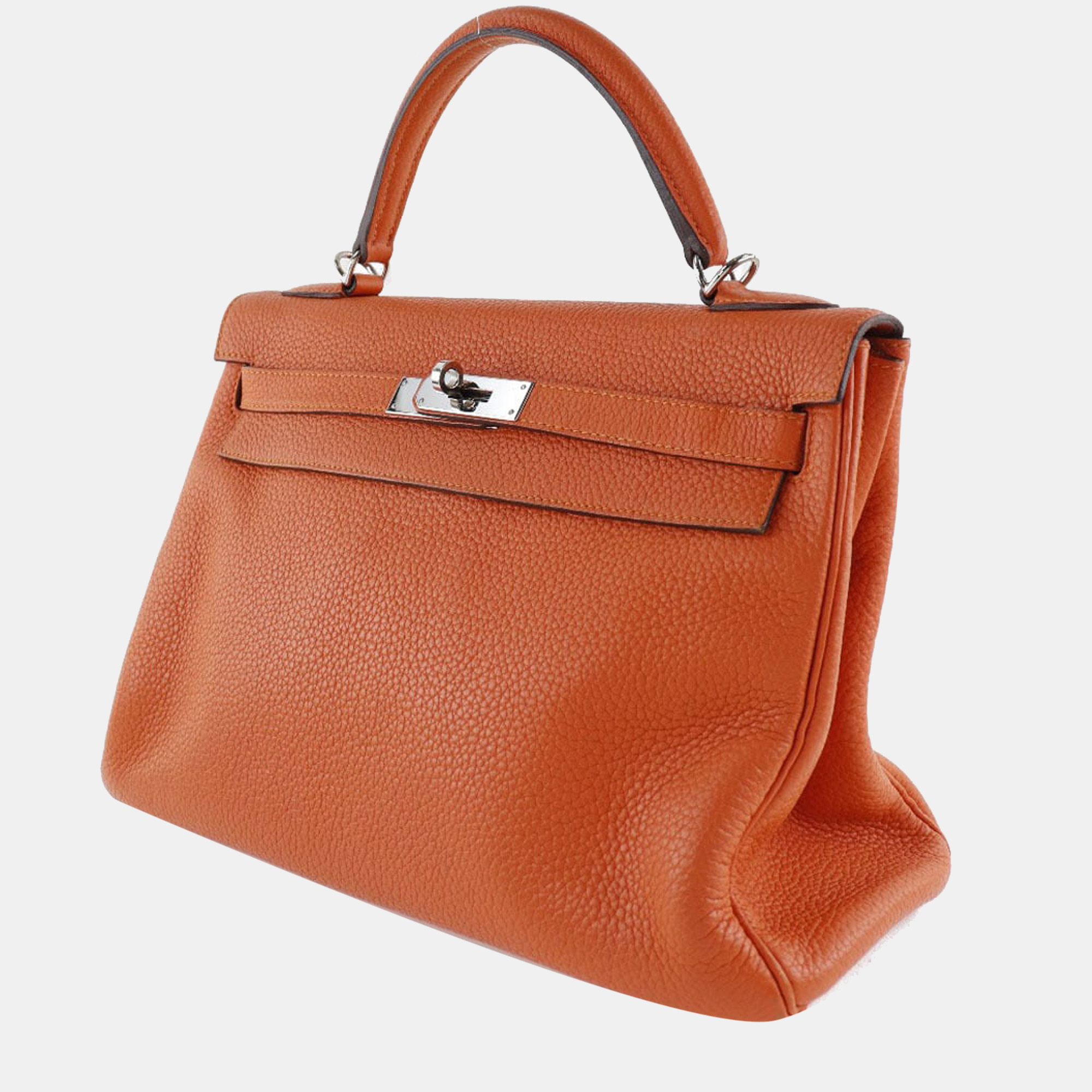 

Hermes Kelly 32 Taurillon Clemence Hoo Orange R Ladies Handbag