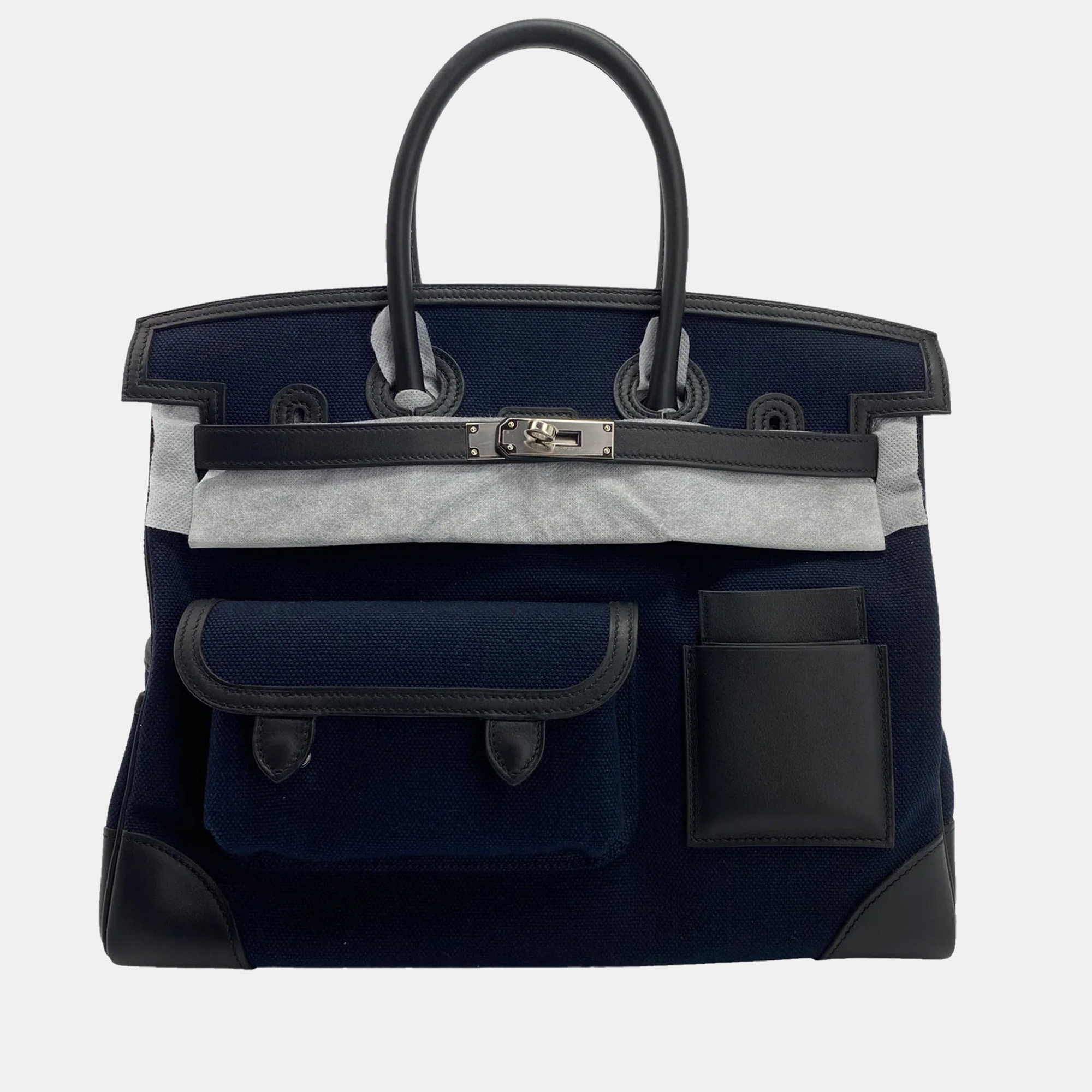 Pre-owned Hermes Birkin 35 Cargo Blue In Navy Blue