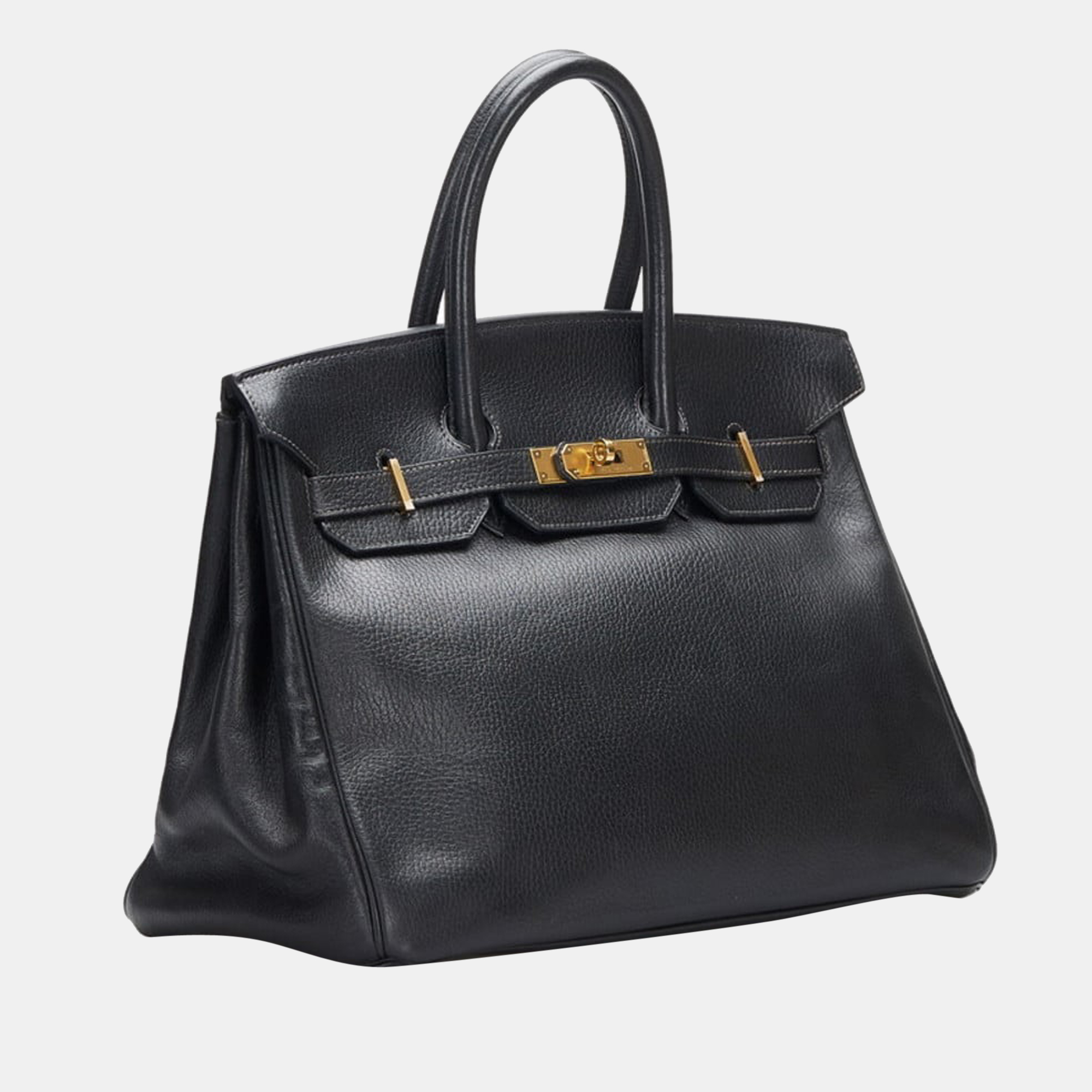 

Hermes Birkin 35 handbag tote bag black Ardennes ladies