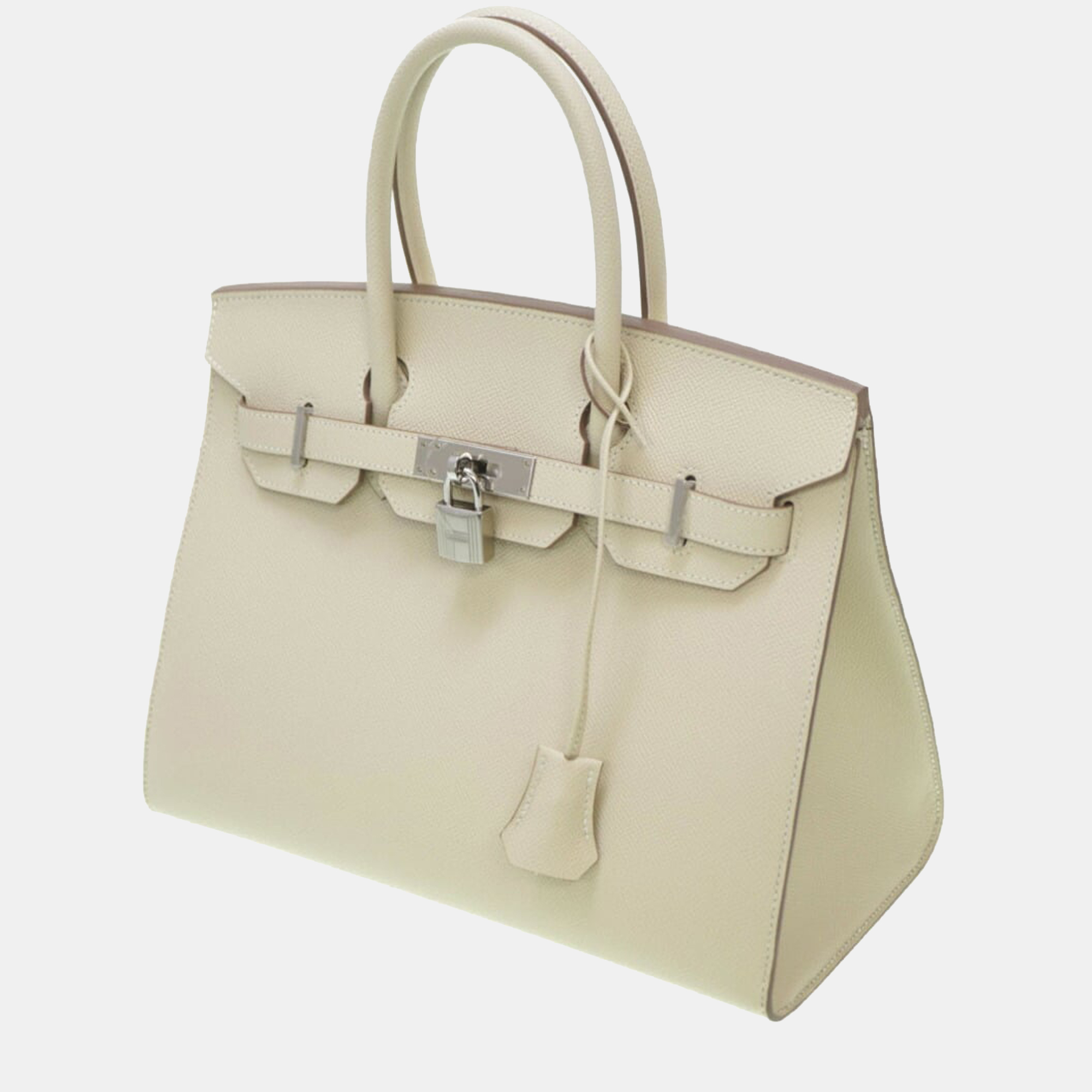 

Hermes Birkin Serie 30 Epson Cle U Engraved Handbag, Cream