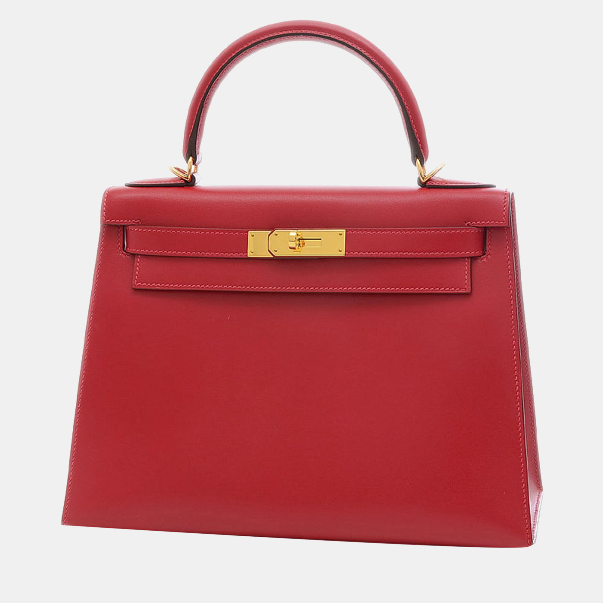 Hermès Vintage 1995 Kelly Bag - Rouge Vif Tadelakt Leather