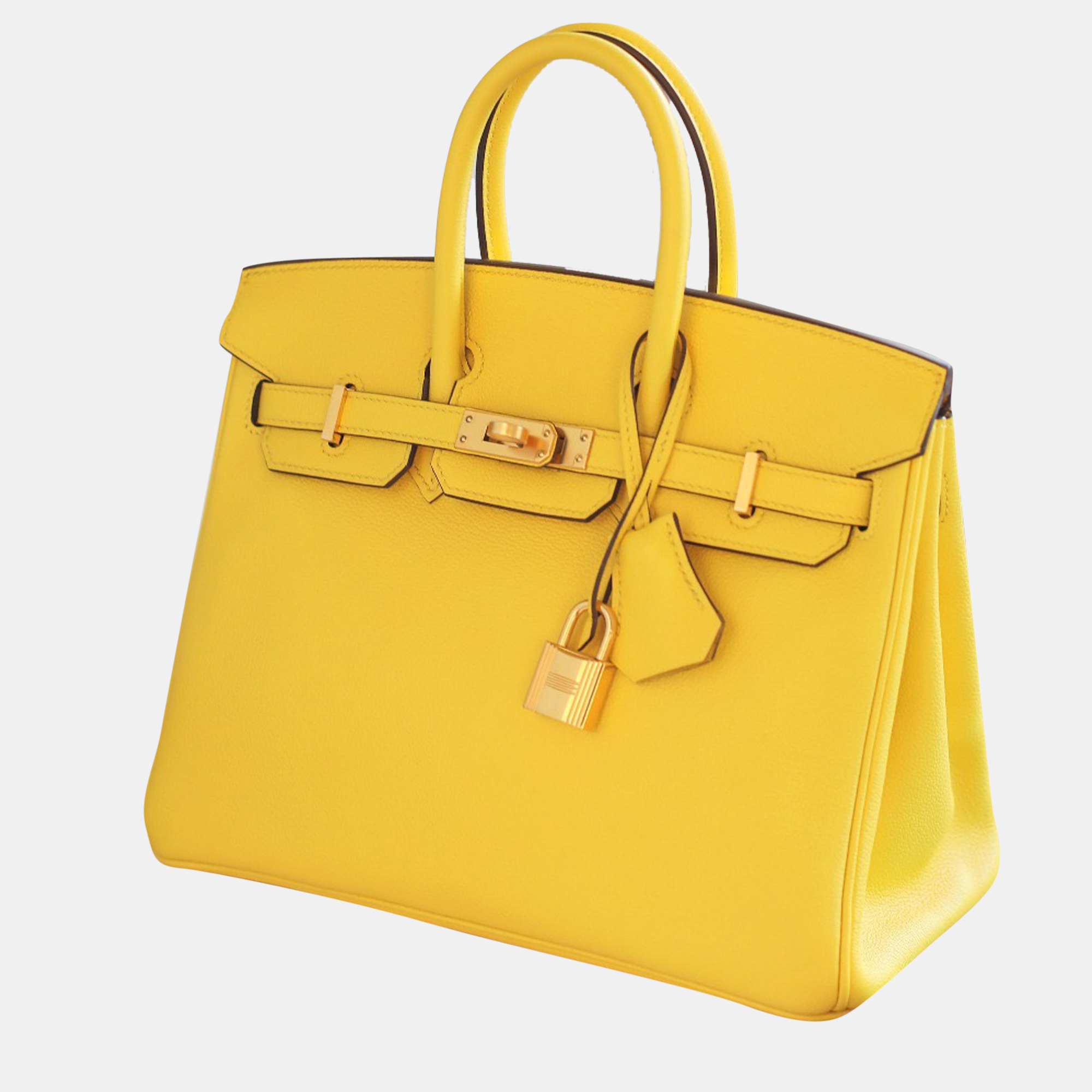 

Hermes Birkin 25 Jaune de Naples Taurillon Novillo with Gold Hardware, Yellow