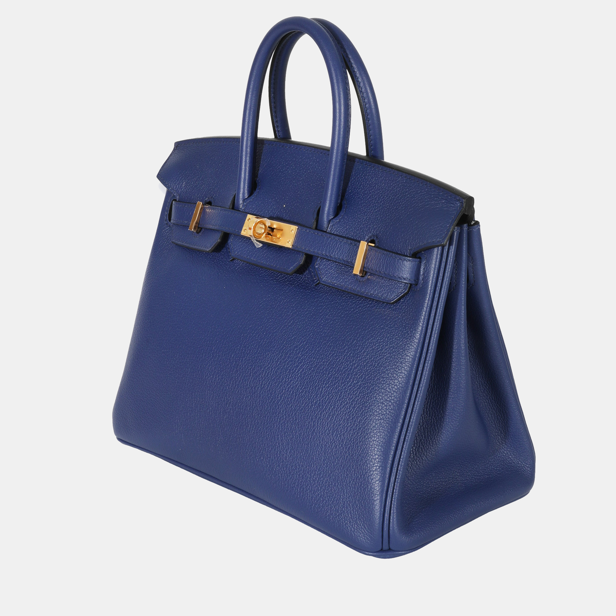 

Hermes Taurillon Novillo Verso Bleu Saphir Gris Mouette Birkin 25 GHW, Blue