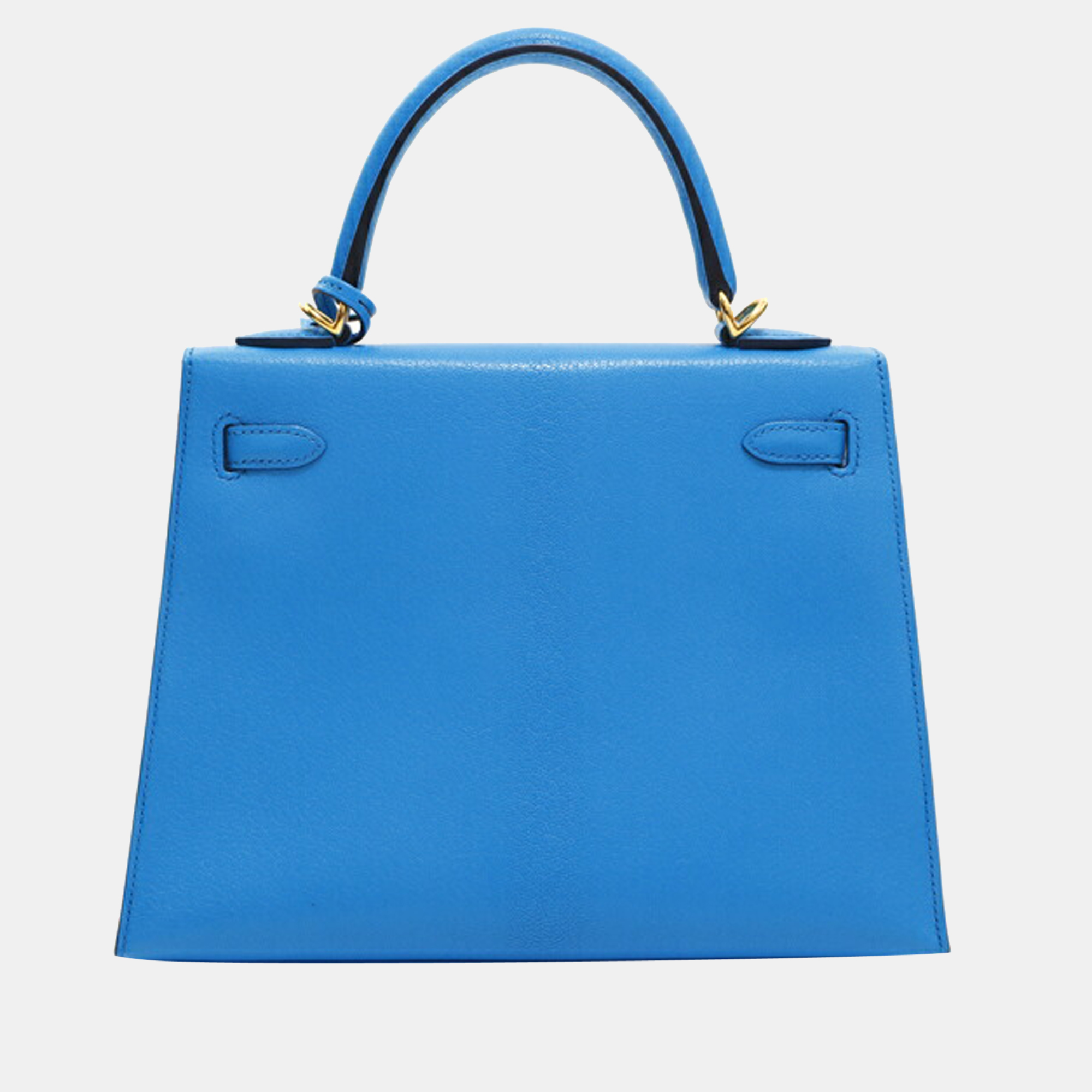 

Hermes Blue Chevre Leather Gold Hardware Kelly Sellier 25 Bag