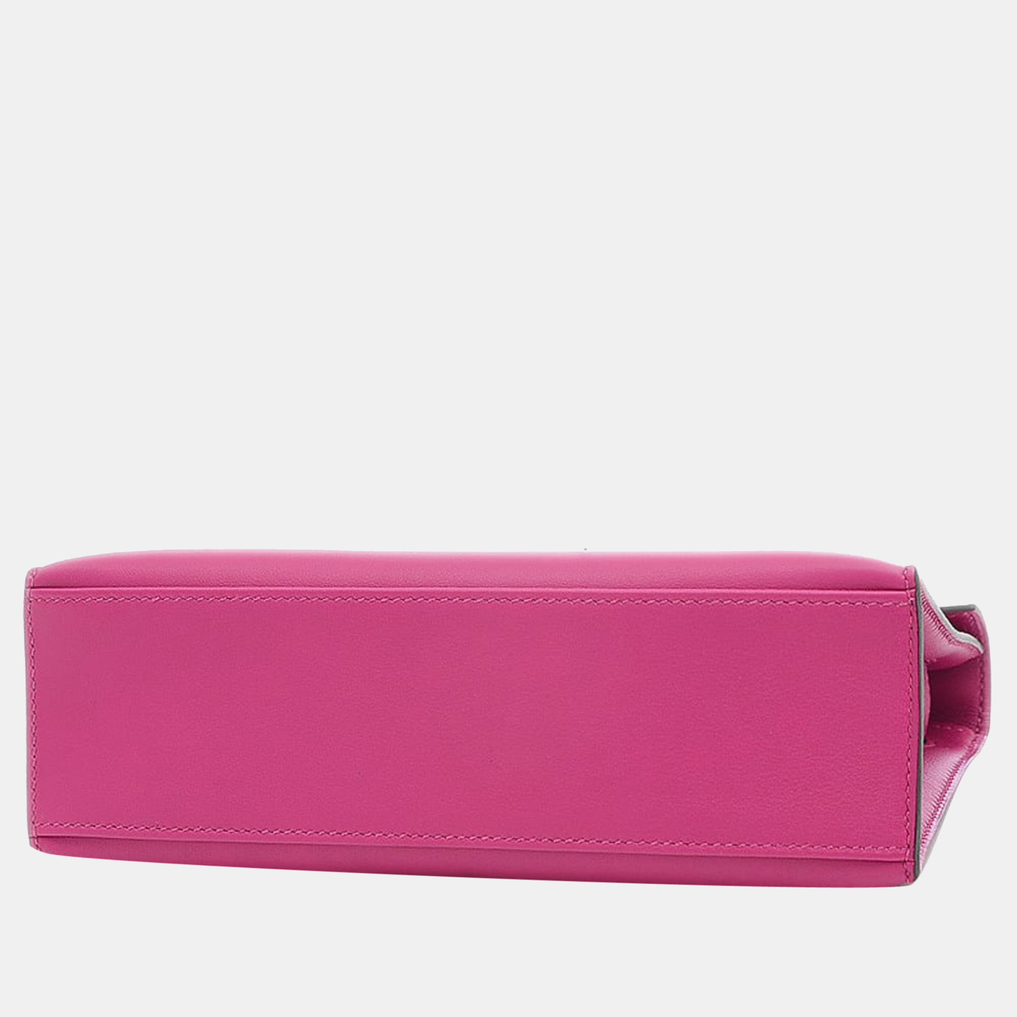

Hermes Pochette Kelly Swift Shoulder Bag Rose Purple Silver Hardware C Engraved, Pink