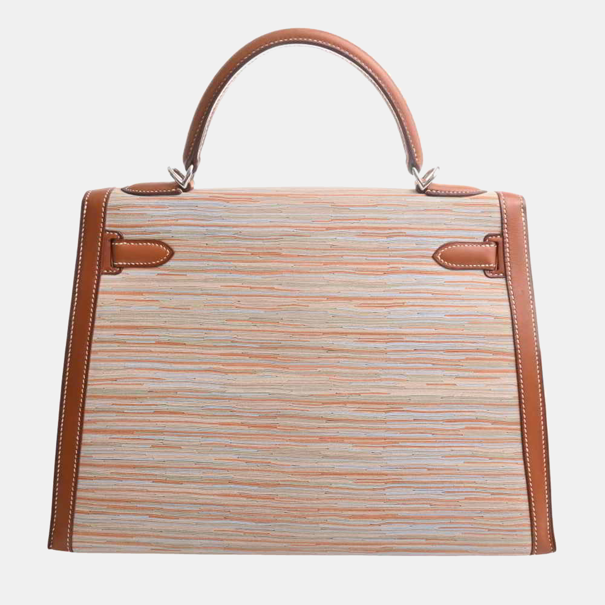 

Hermes Vibrato Boxcalf Kelly 32 Handbag - Brown/Multicolor