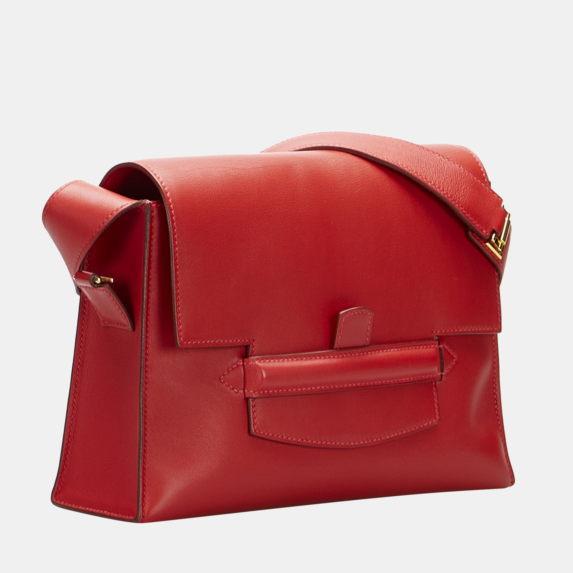 

Hermes Red Sac Attelage Shoulder Bag
