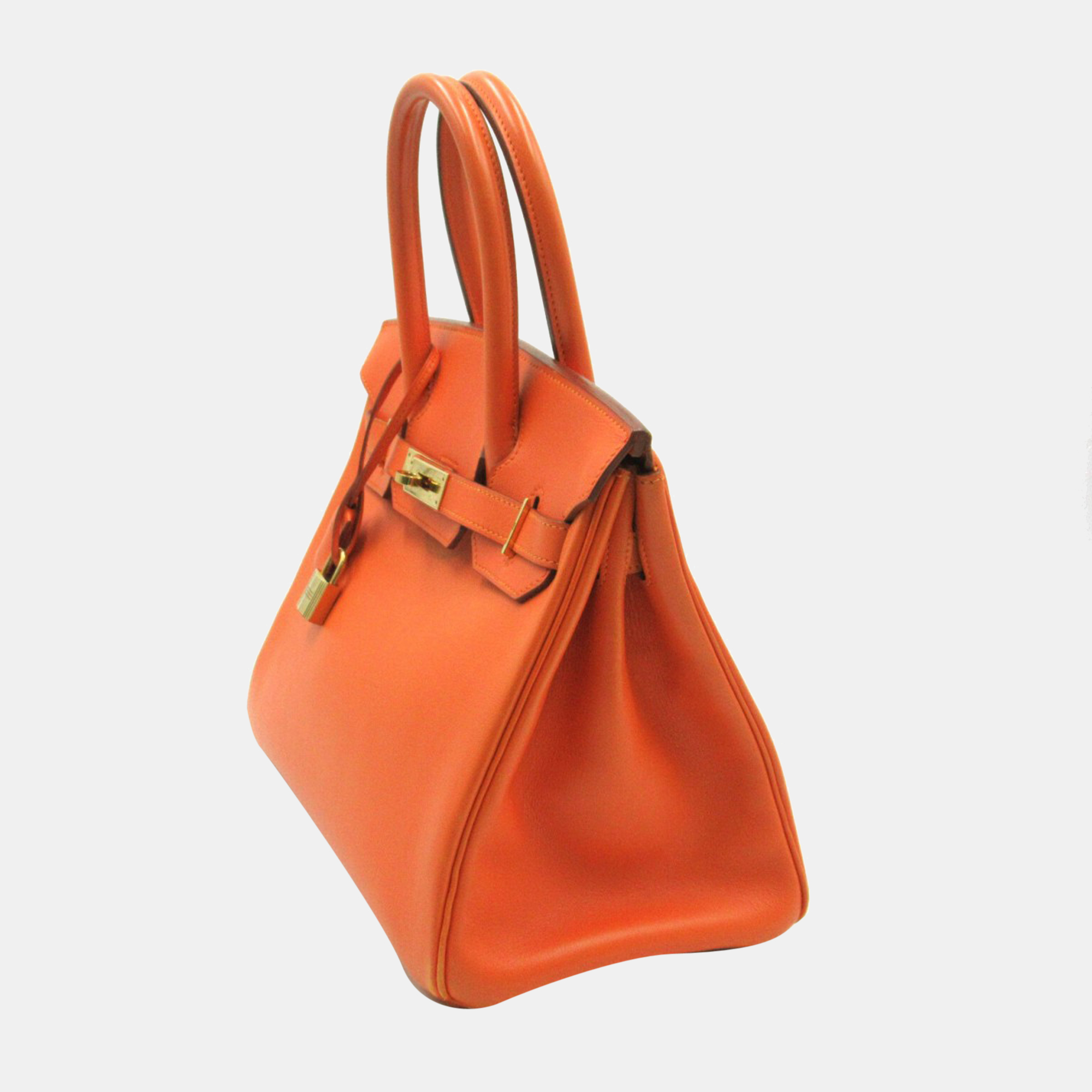 

Hermes Orange Swift Leather Birkin 30 Bag
