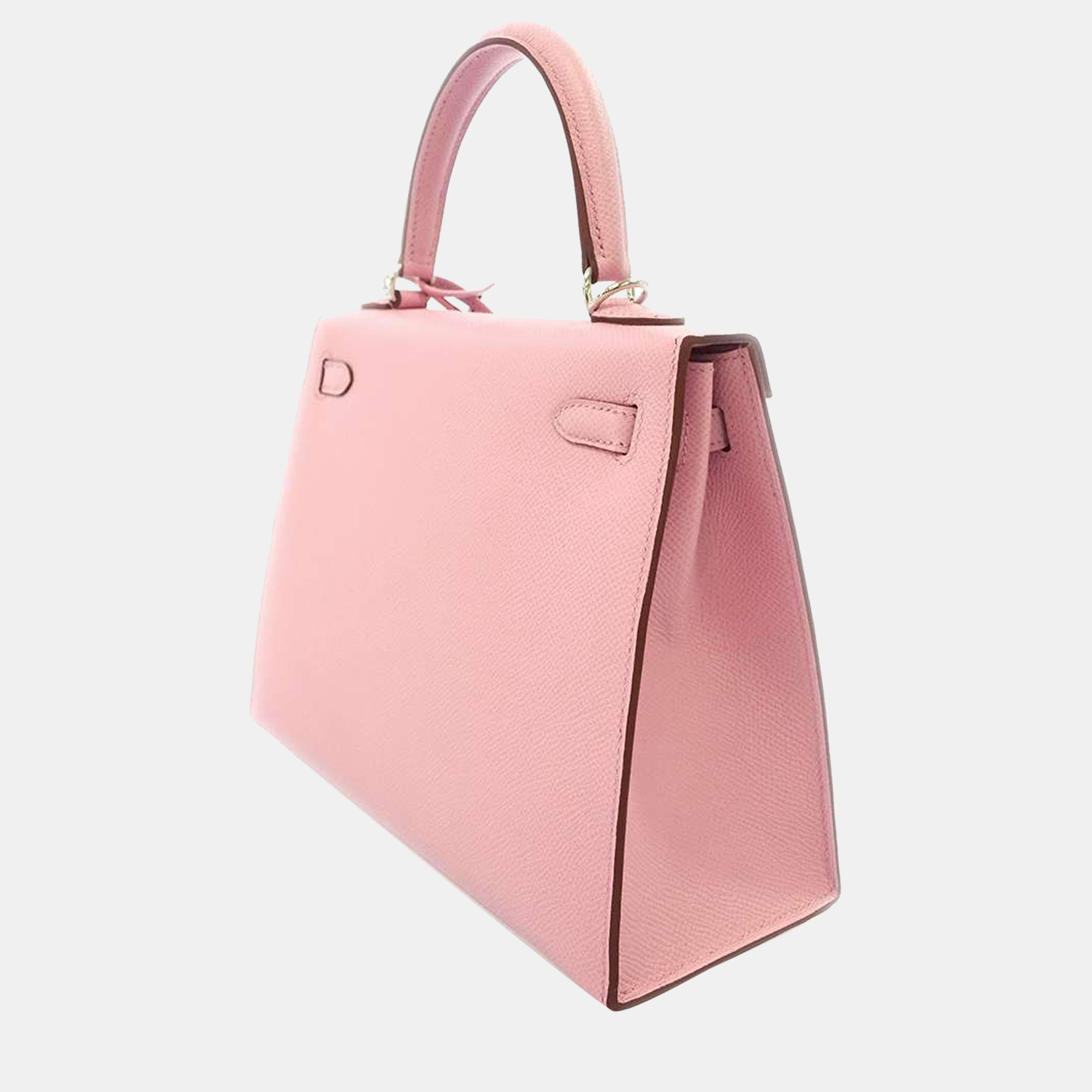

Hermes Pink Epsom Leather Palladium Hardware Kelly Sellier 25 Bag