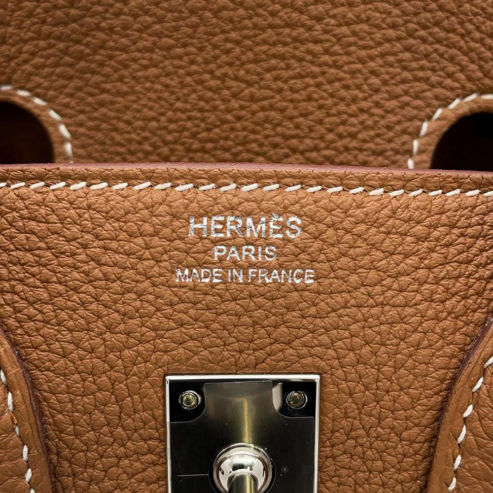 Hermes Gold Brown Togo Birkin 25 Gold Hardware Handbag Bag Tote – MAISON de  LUXE