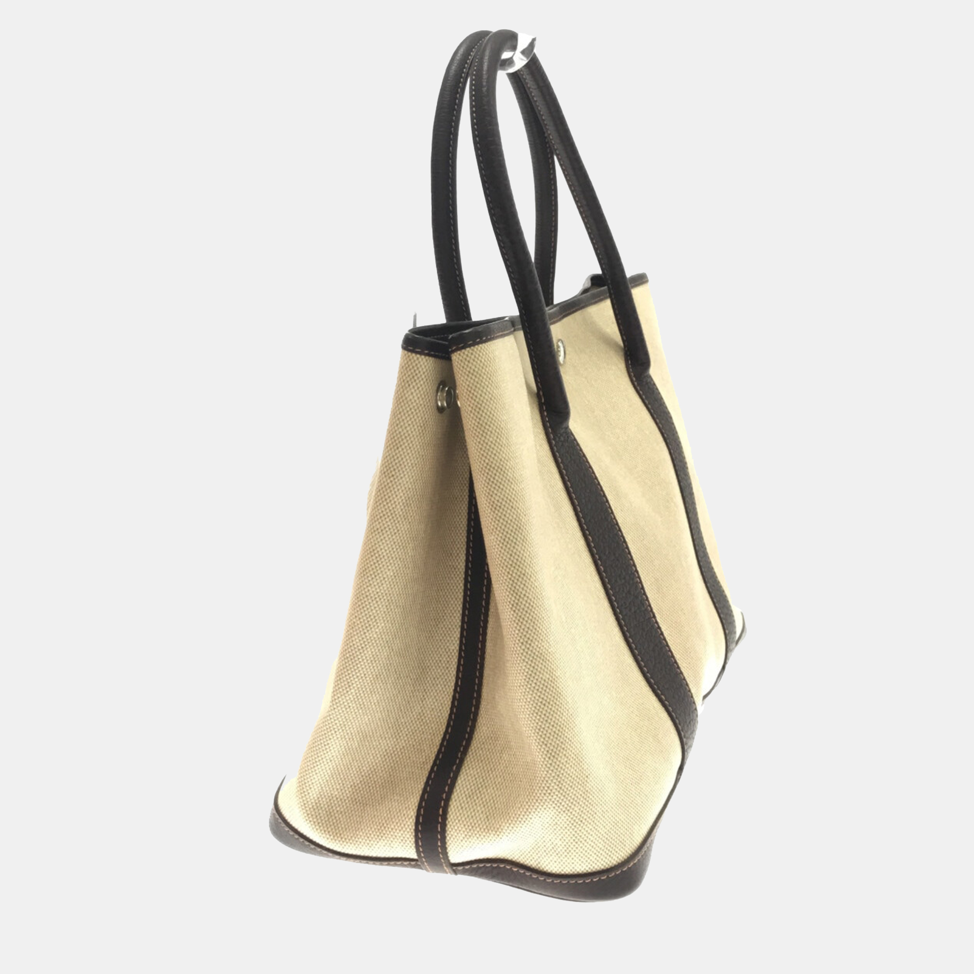 

Hermes Beige Canvas Garden Party Tote Bag