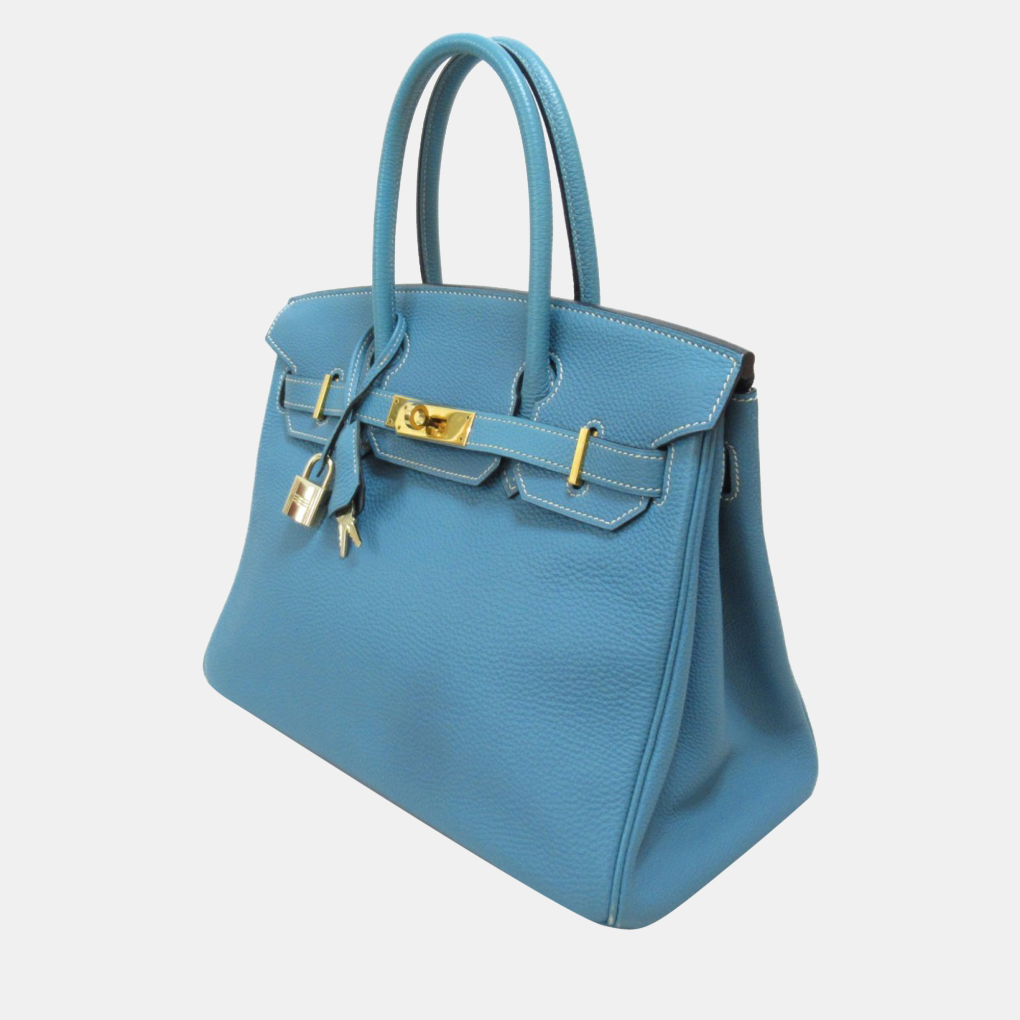 

Hermes Blue Togo Leather Gold Hardware Birkin 30 Bag