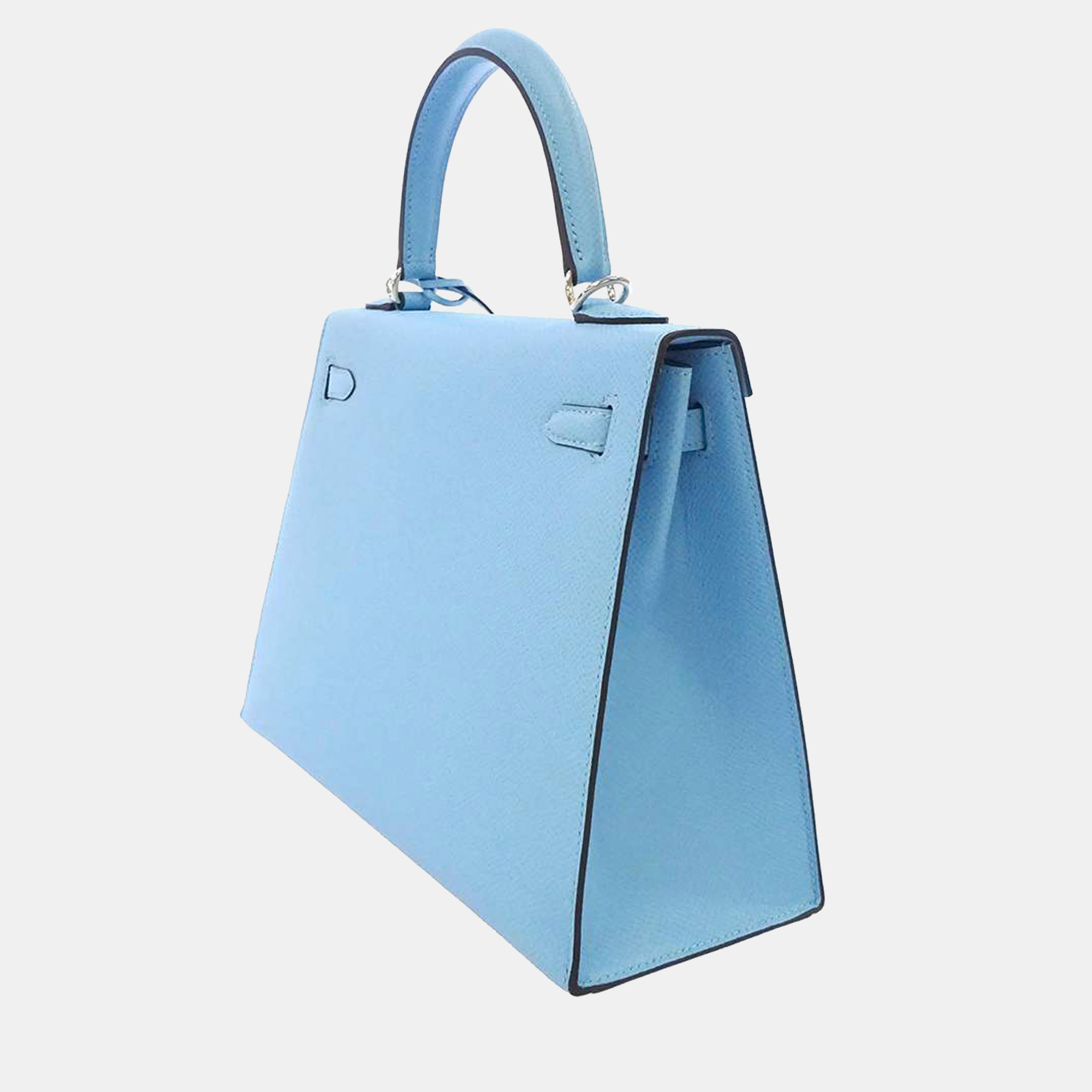 

Hermes Blue Epsom Leather Palladium Hardware Kelly Sellier 25 Bag