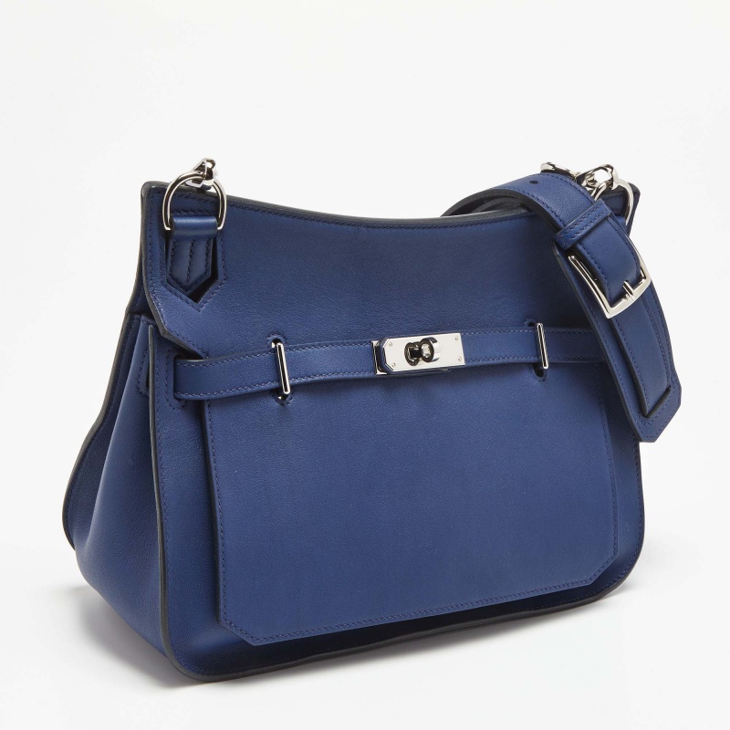 

Hermes Blue Saphir Swift Leather Palladium Finish Jypsiere 28 Bag