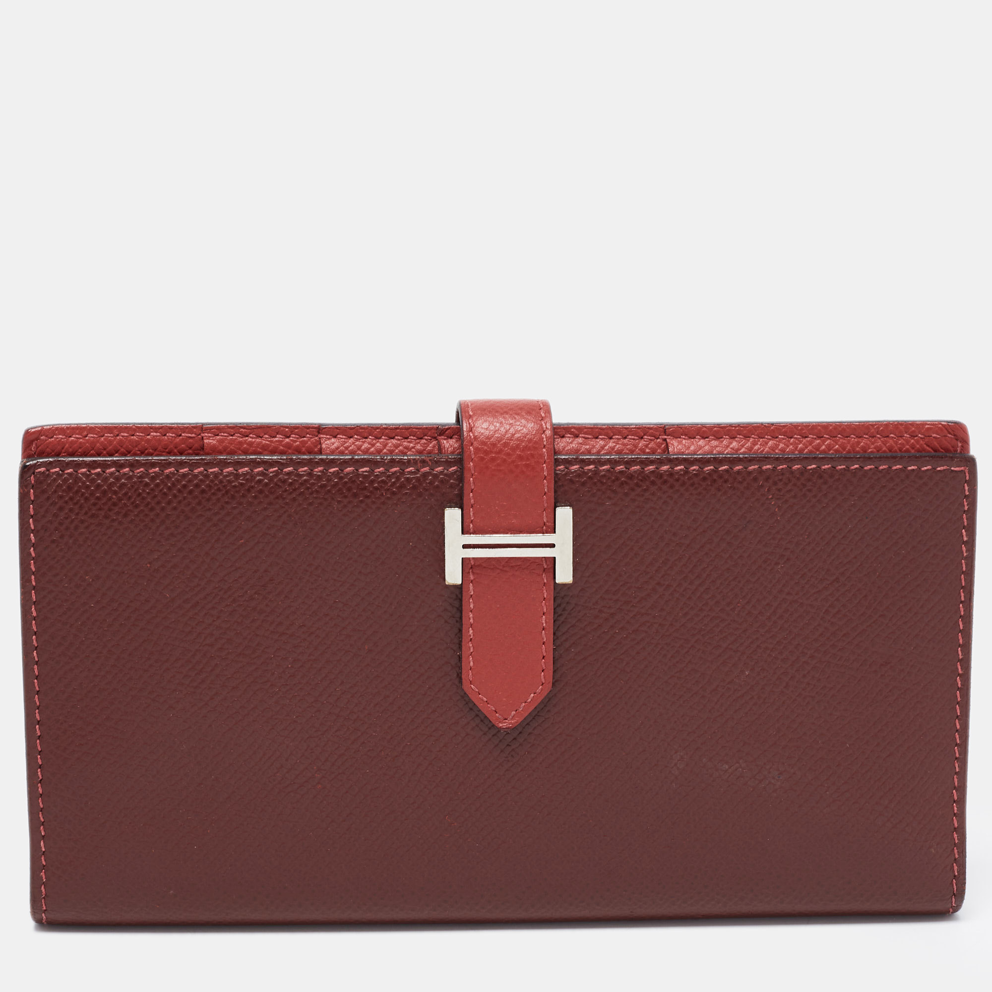 Hermès Rouge H Bearn Wallet