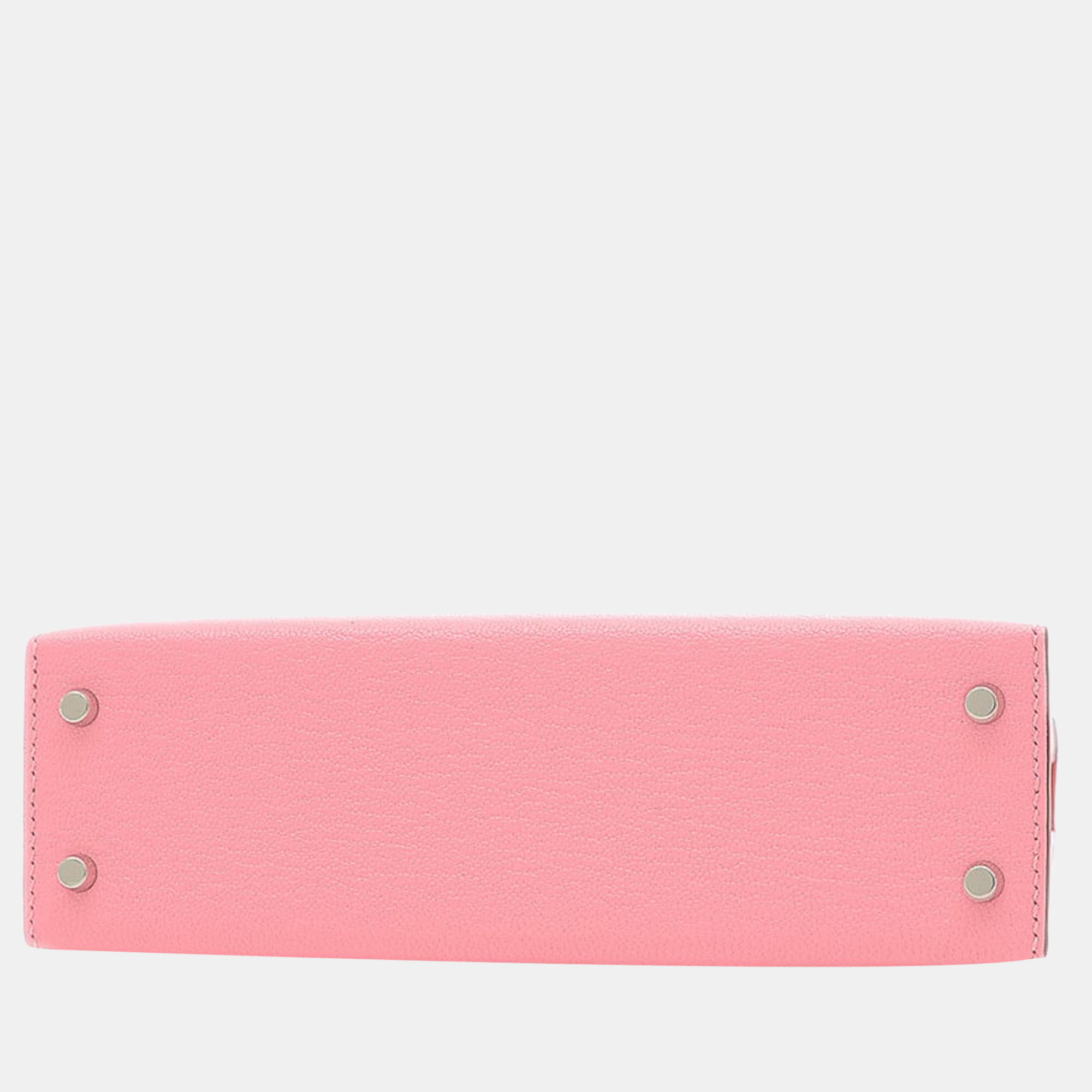 

Hermes Kelly Mini 2 Handbag Verso Chevre Rose Confetti/Sanguine Z Engraved, Pink