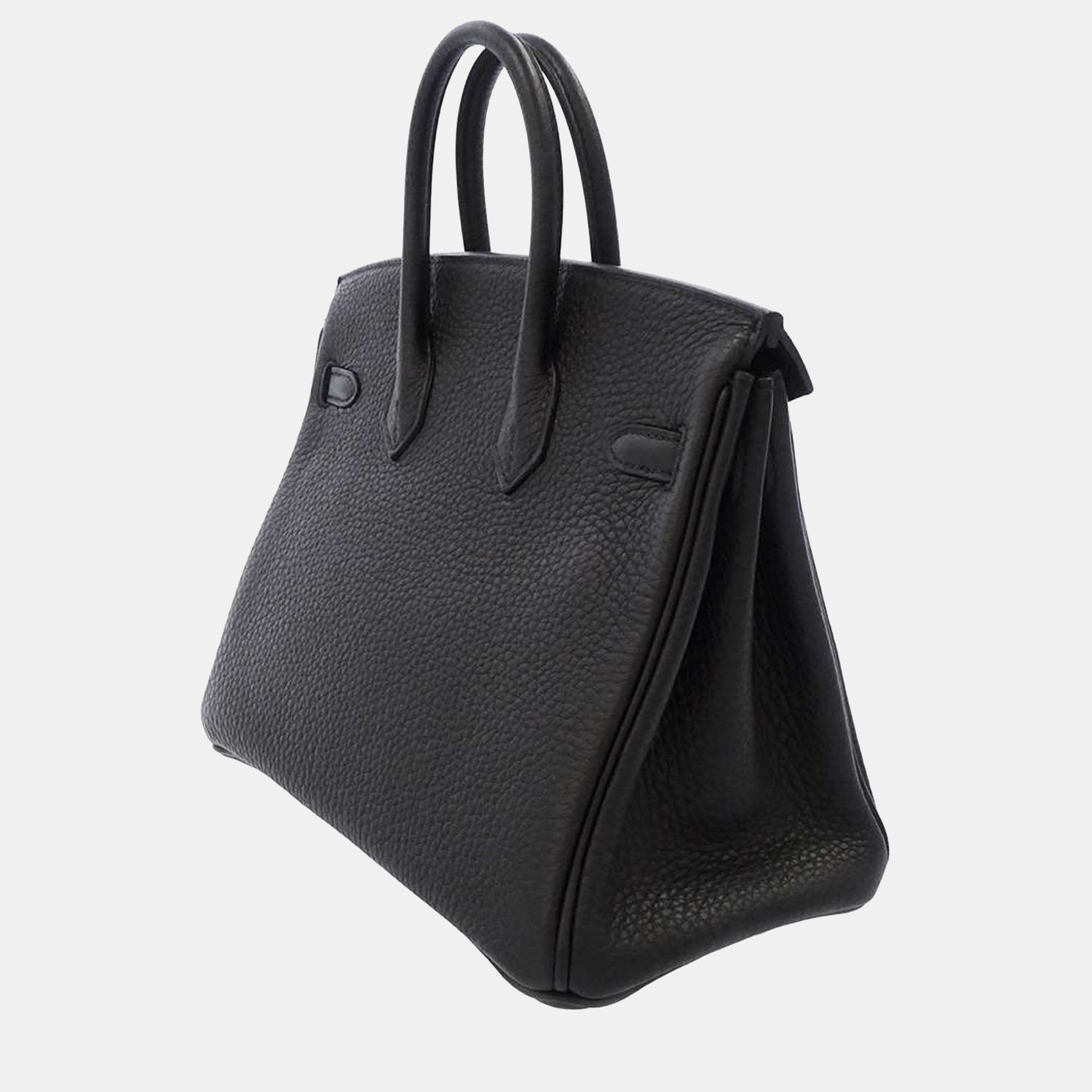 

Hermes Black Togo Leather Gold Hardware Birkin 25 Bag