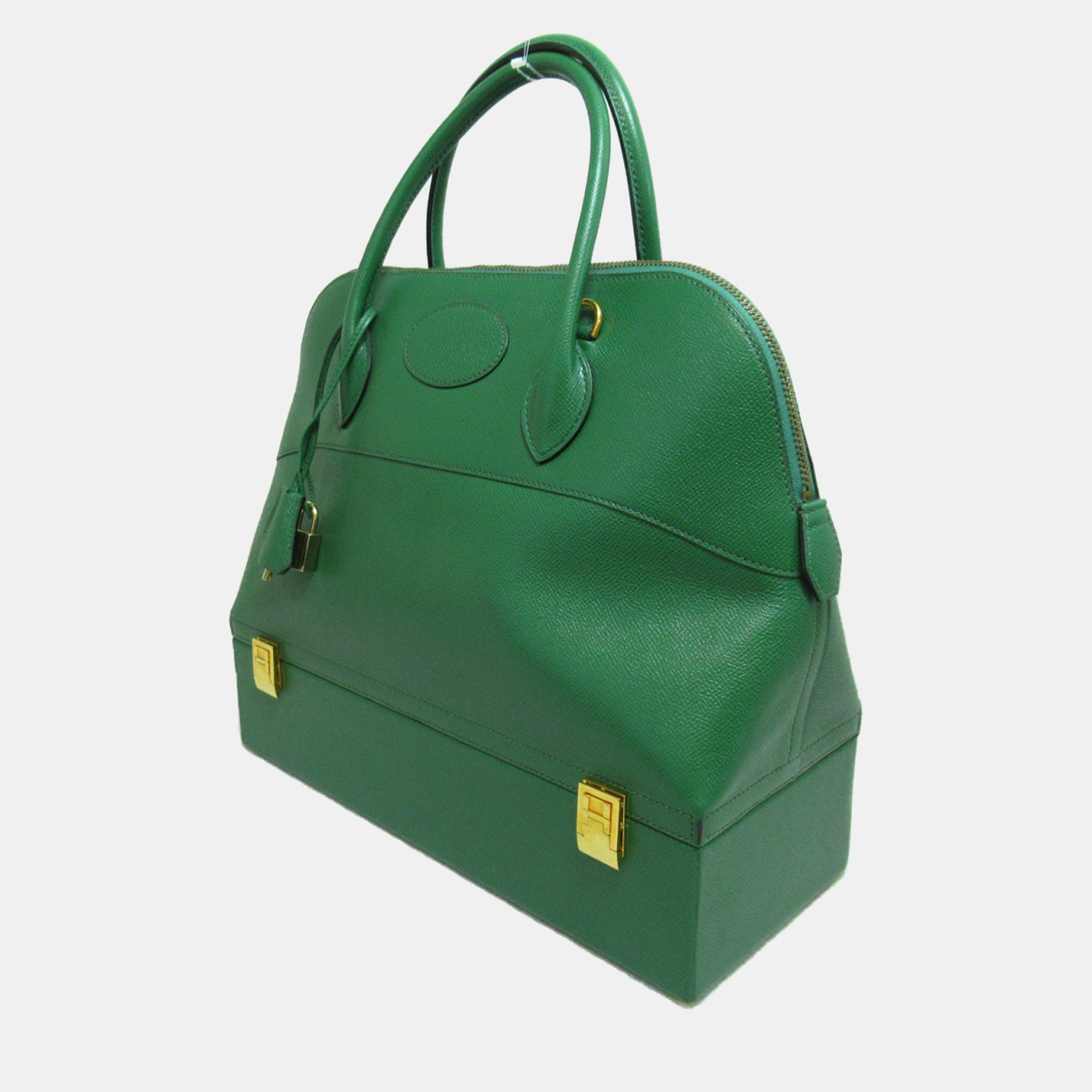 

Hermes Green Courchevel Leather Macpherson Bolide 34 Satchel Bag