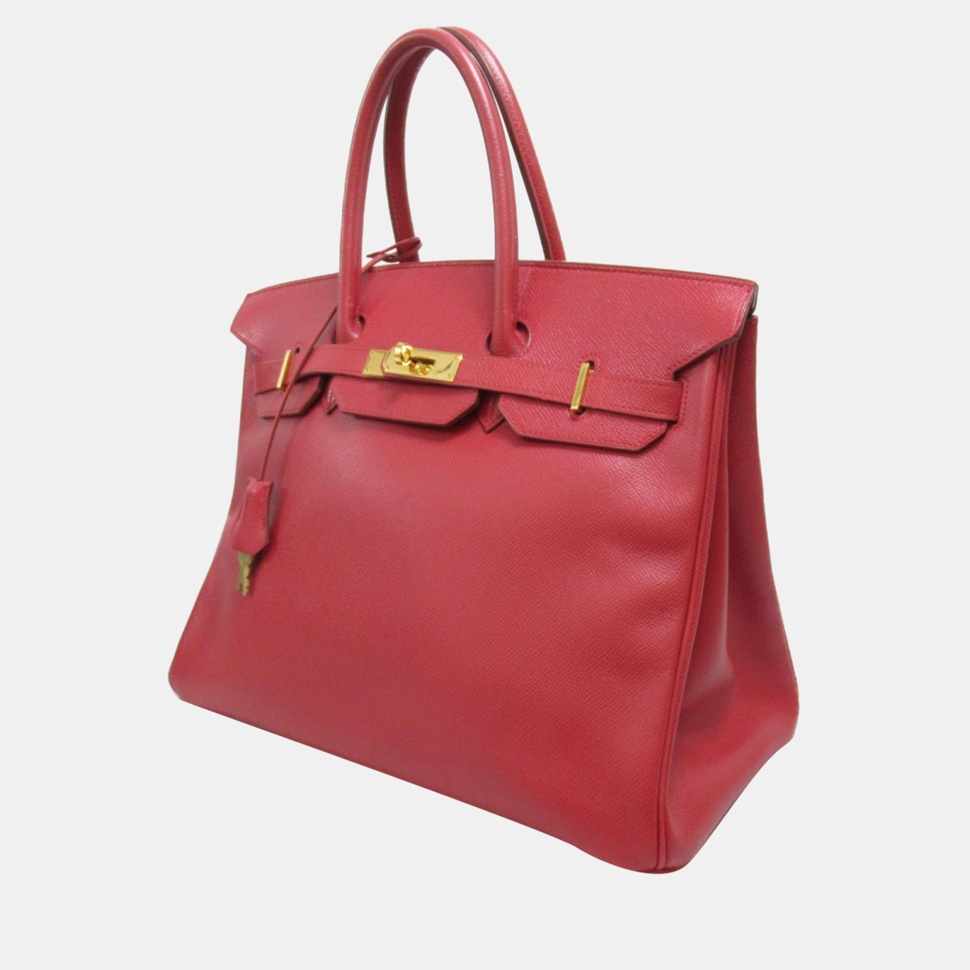 

Hermes Red Courchevel Leather Gold Hardware Birkin 35 Bag