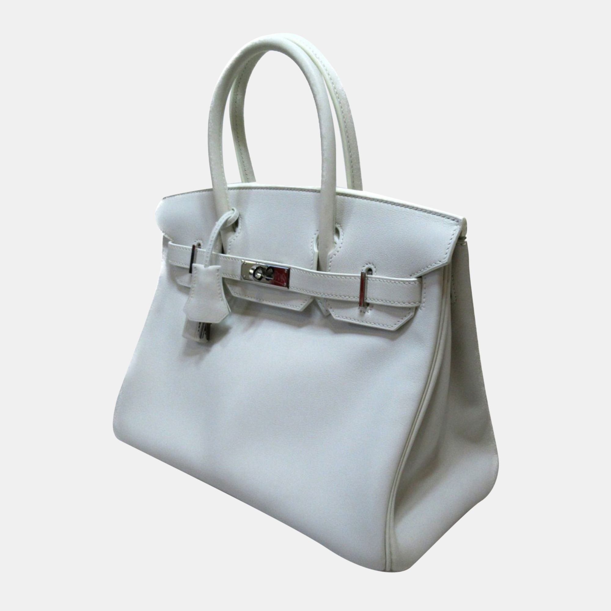 

Hermes White Swift Leather Palladium Hardware Birkin 30 Bag