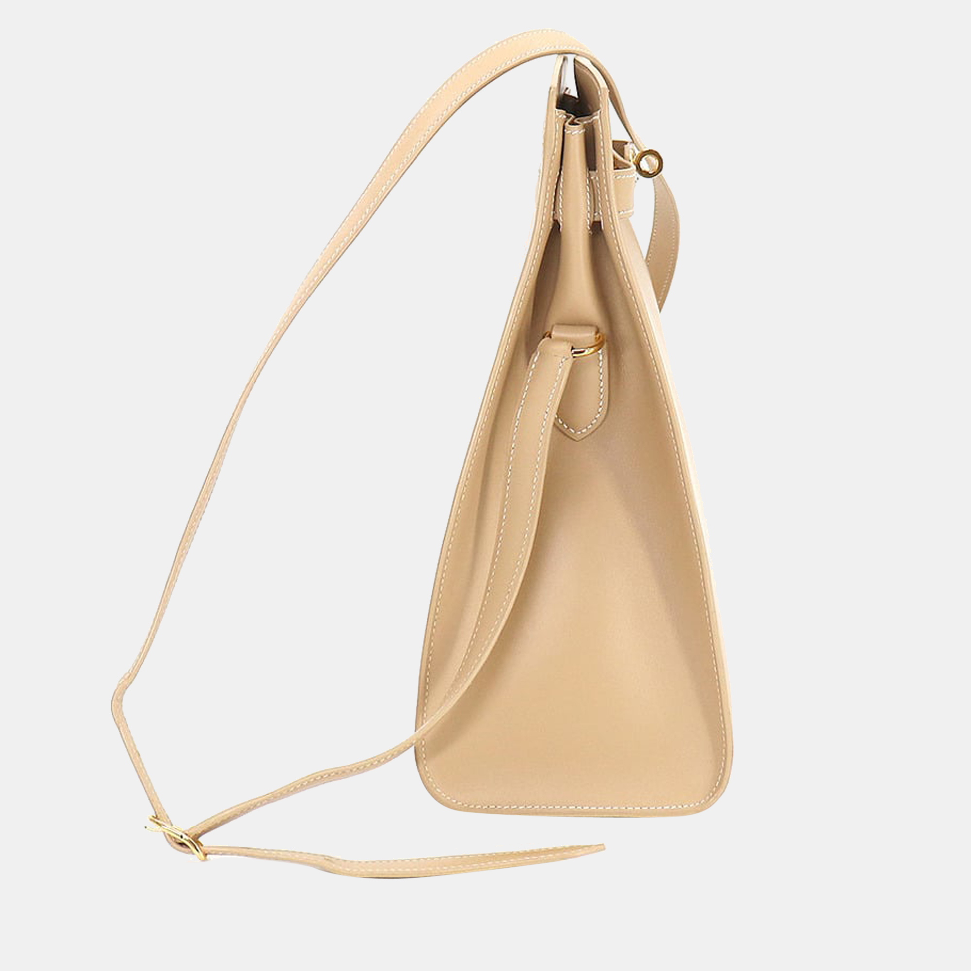 

Hermes Kelly sports MM shoulder bag box calf beige gold metal fittings Sport