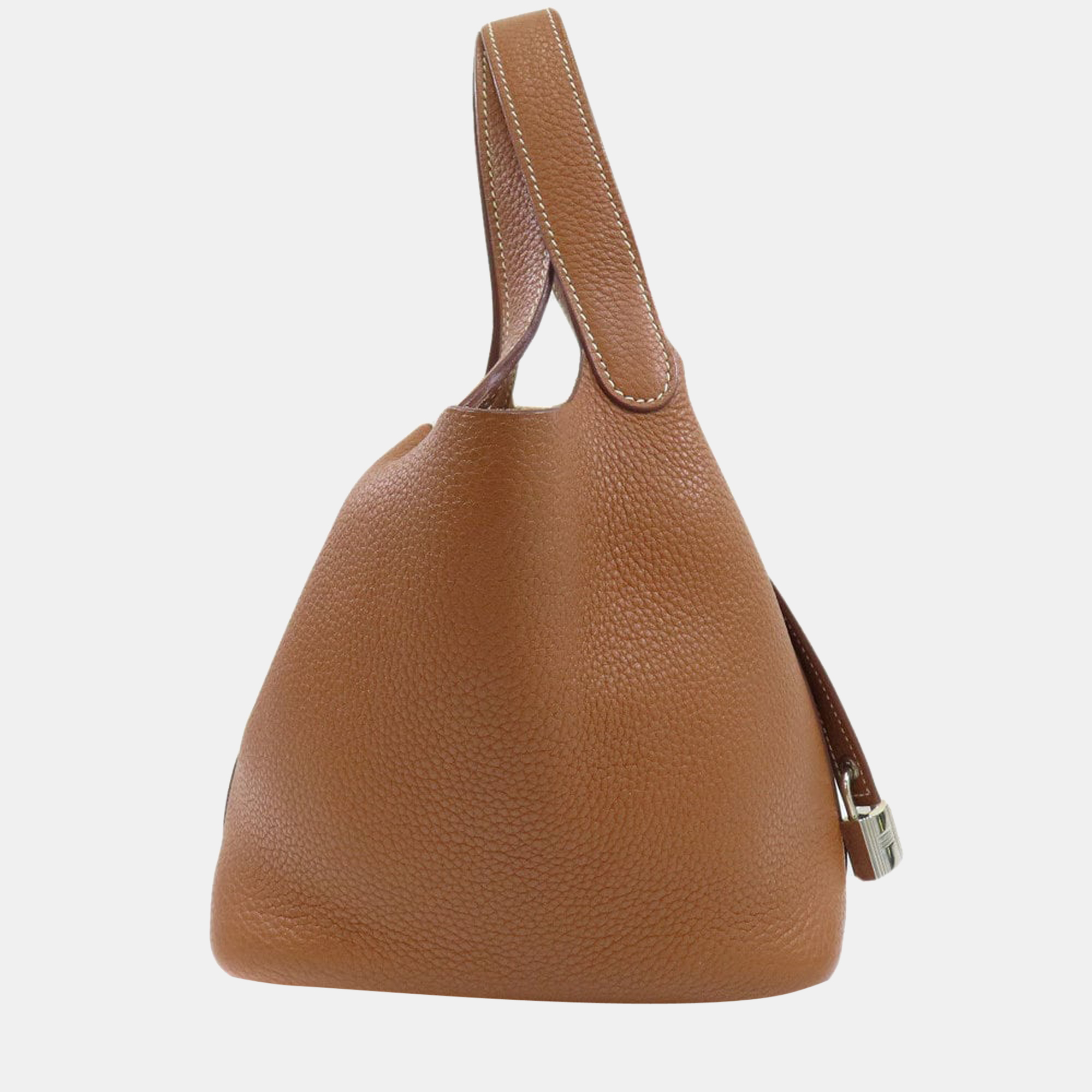 

Hermes Picotin Lock PM Brown Handbag Taurillon Clemence Women's