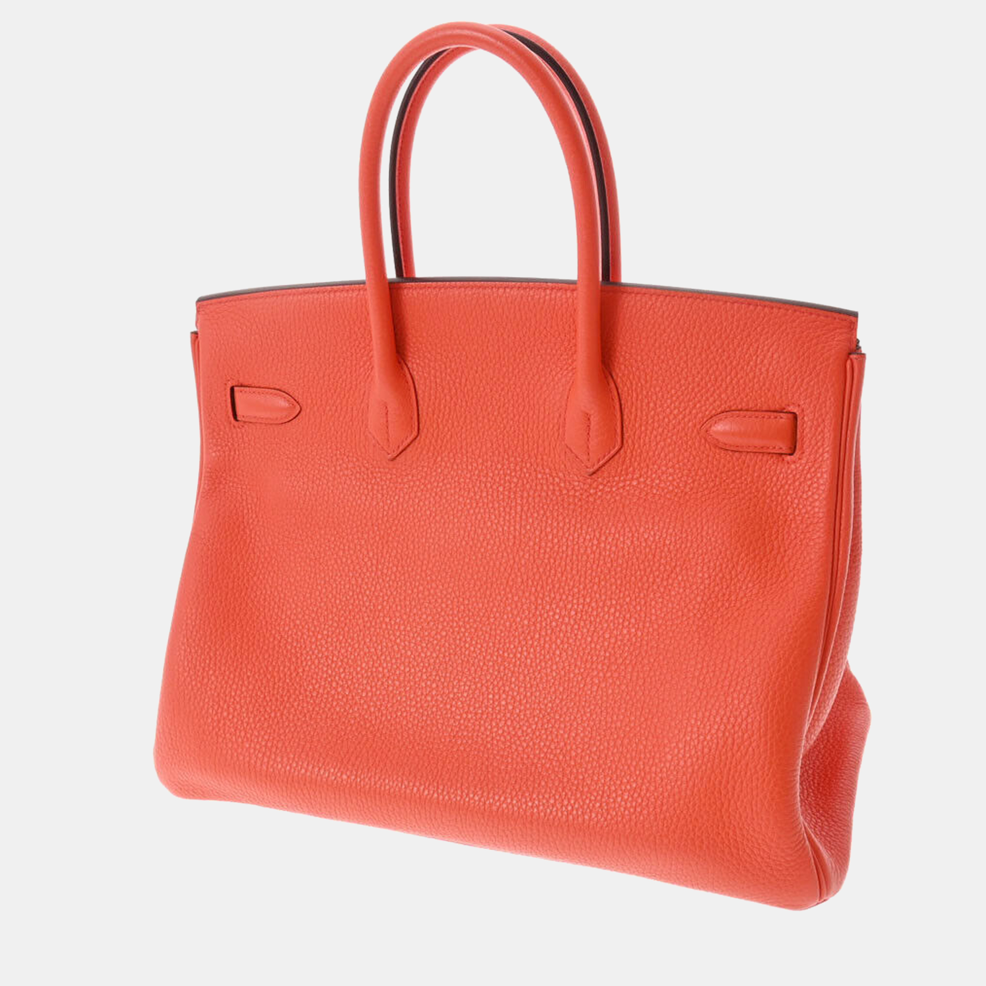 

Hermes Orange Taurillon Clemence Leather Palladium Hardware Birkin 35 Bag