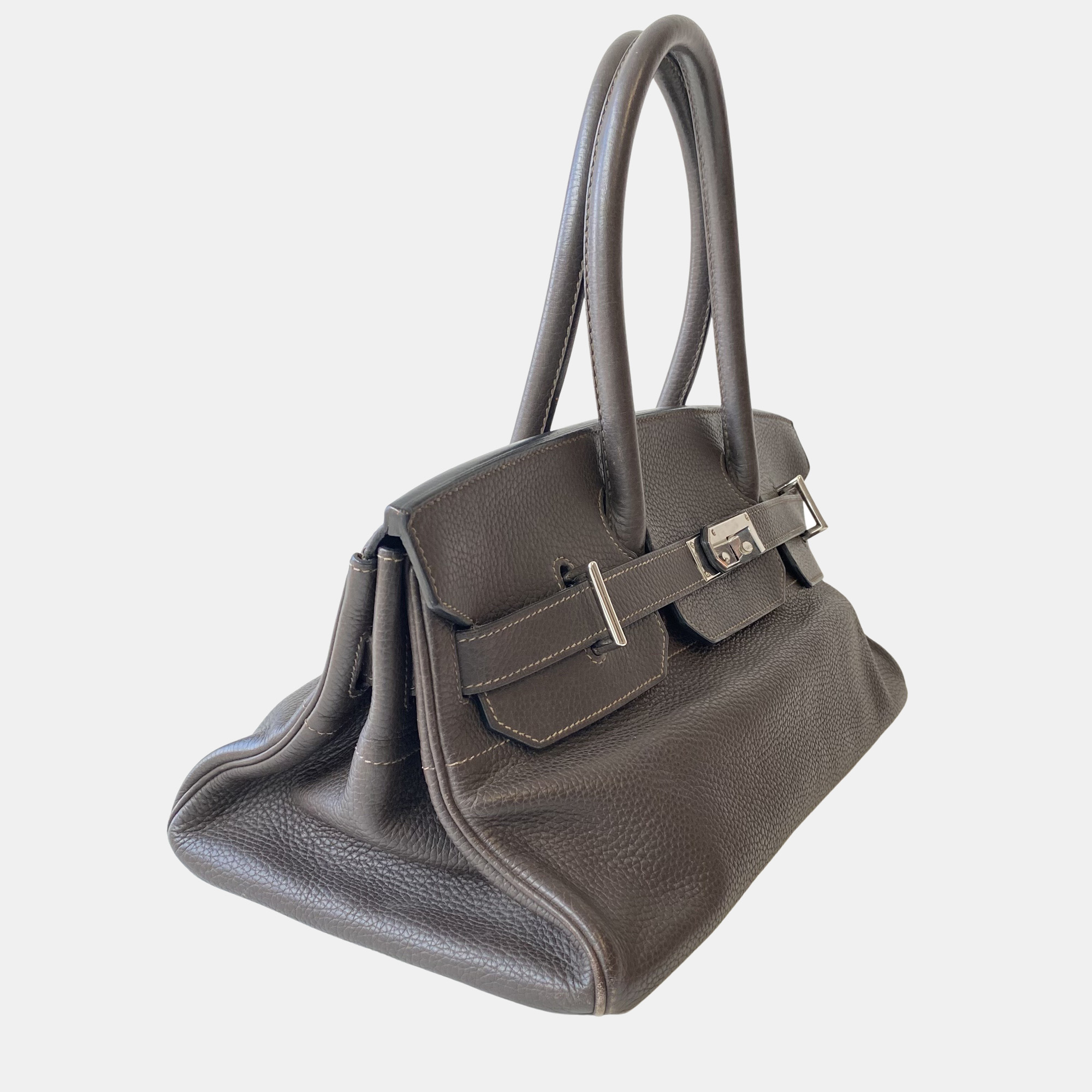 

Hermes Brown Togo Leather Palladium Hardware JPG Birkin 42 Bag