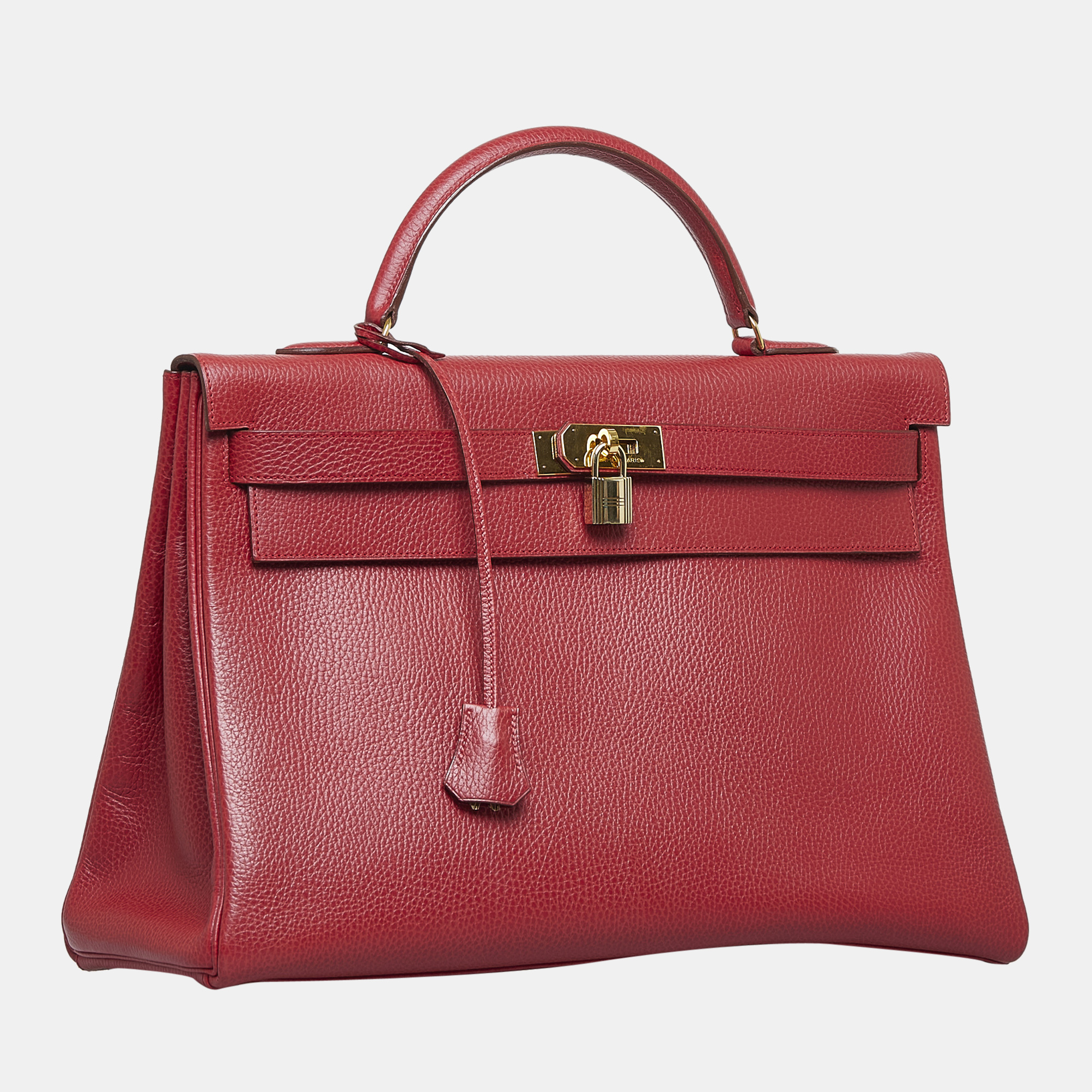 

Hermes Red Ardennes Kelly Retourne 40