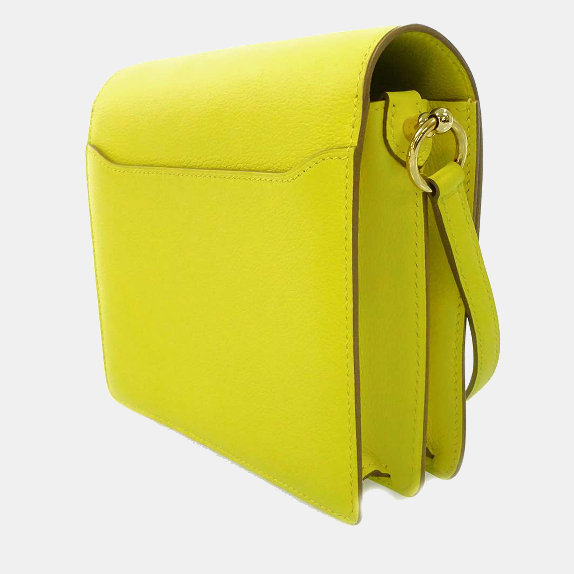 

Hermes Yellow Evercolor Leather Mini Sac Roulis Shoulder Bag