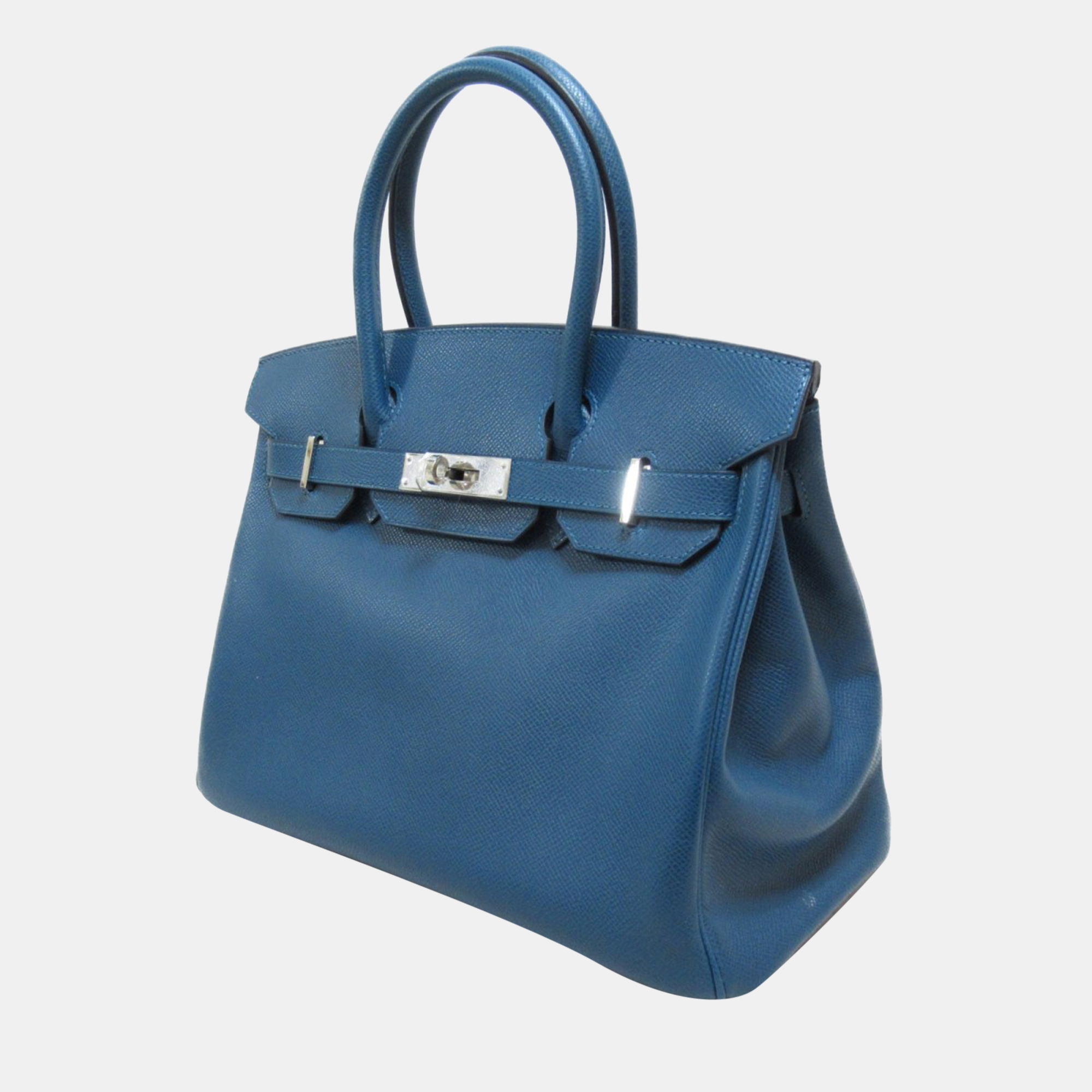 

Hermes Blue Epsom Leather Palladium Hardware Birkin 30 Bag