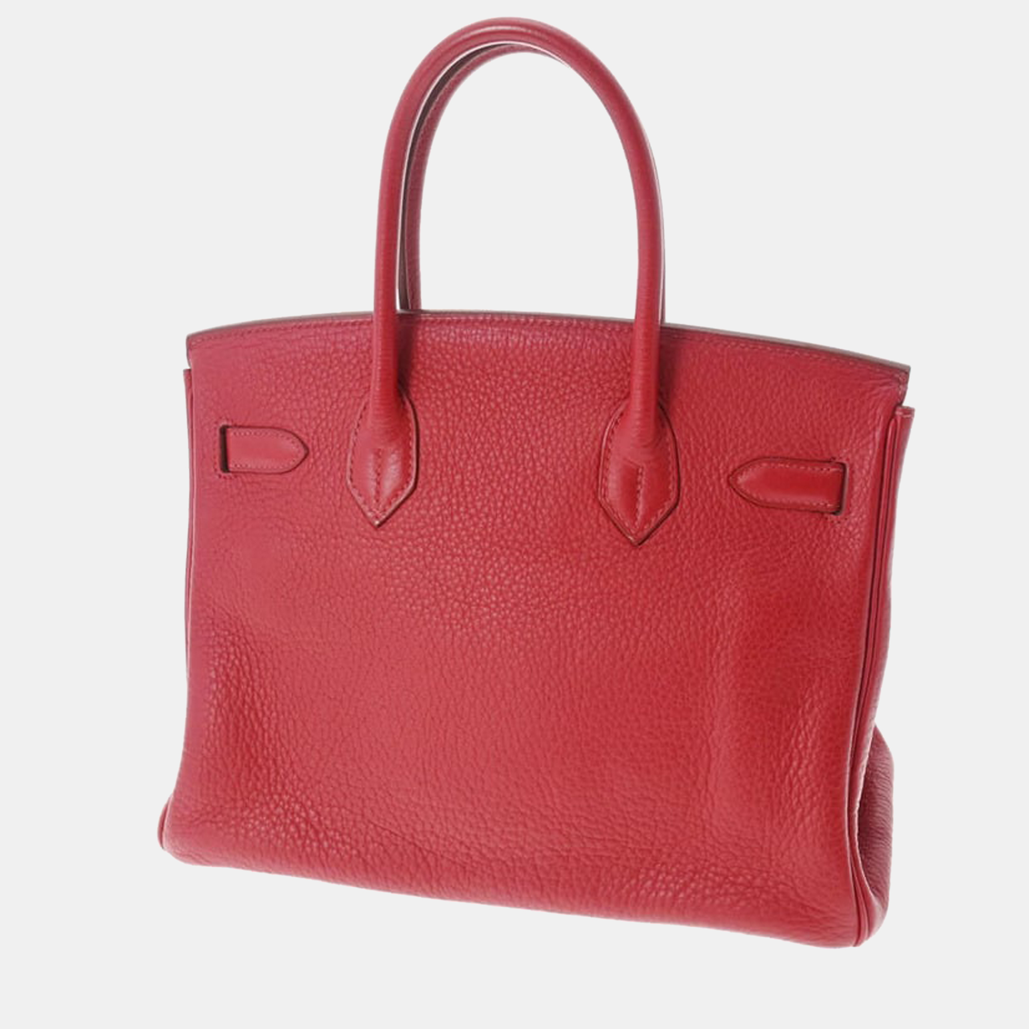 

Hermes Birkin 30 Rouge Garance  Engraved (around 2009) Ladies' Taurillon Clemence Handbag, Red