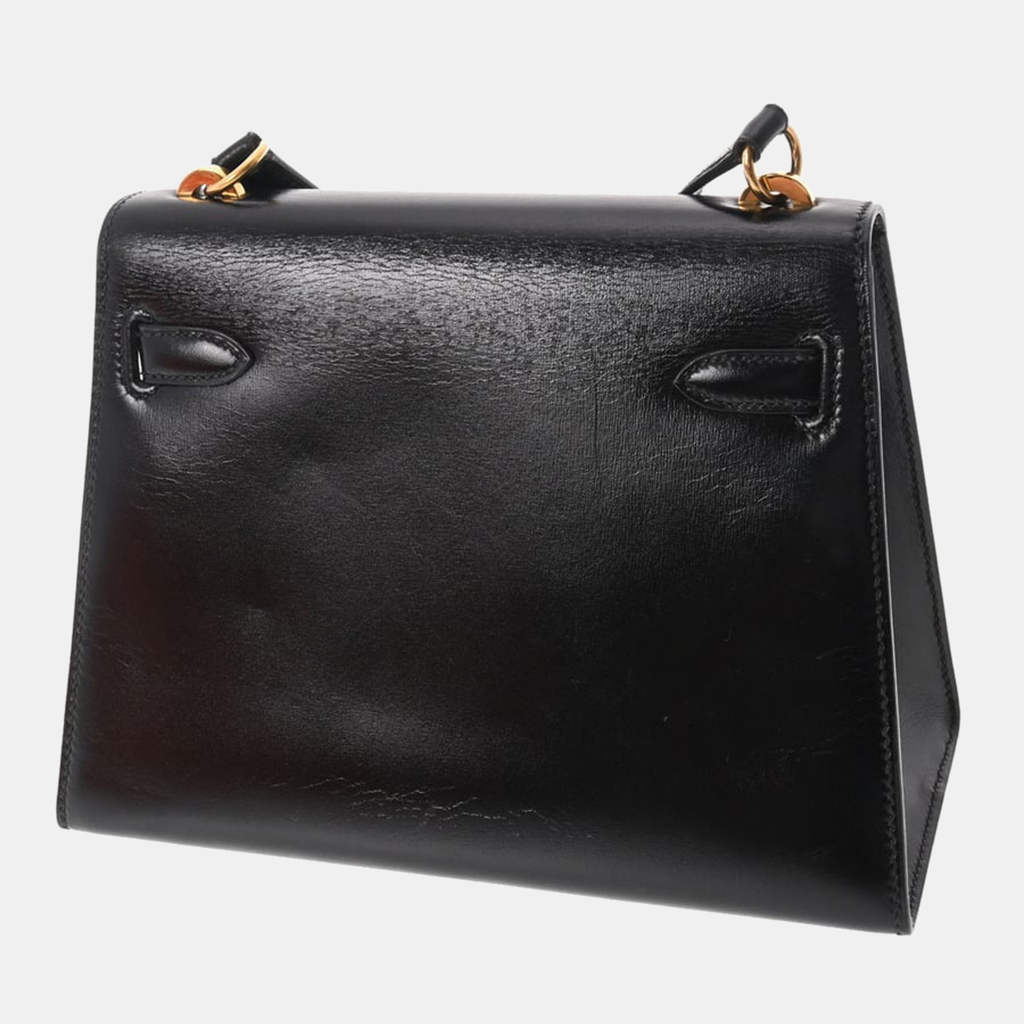 

Hermes Kelly Black  Engraved (around 1989) Ladies' Boxcalf Handbag