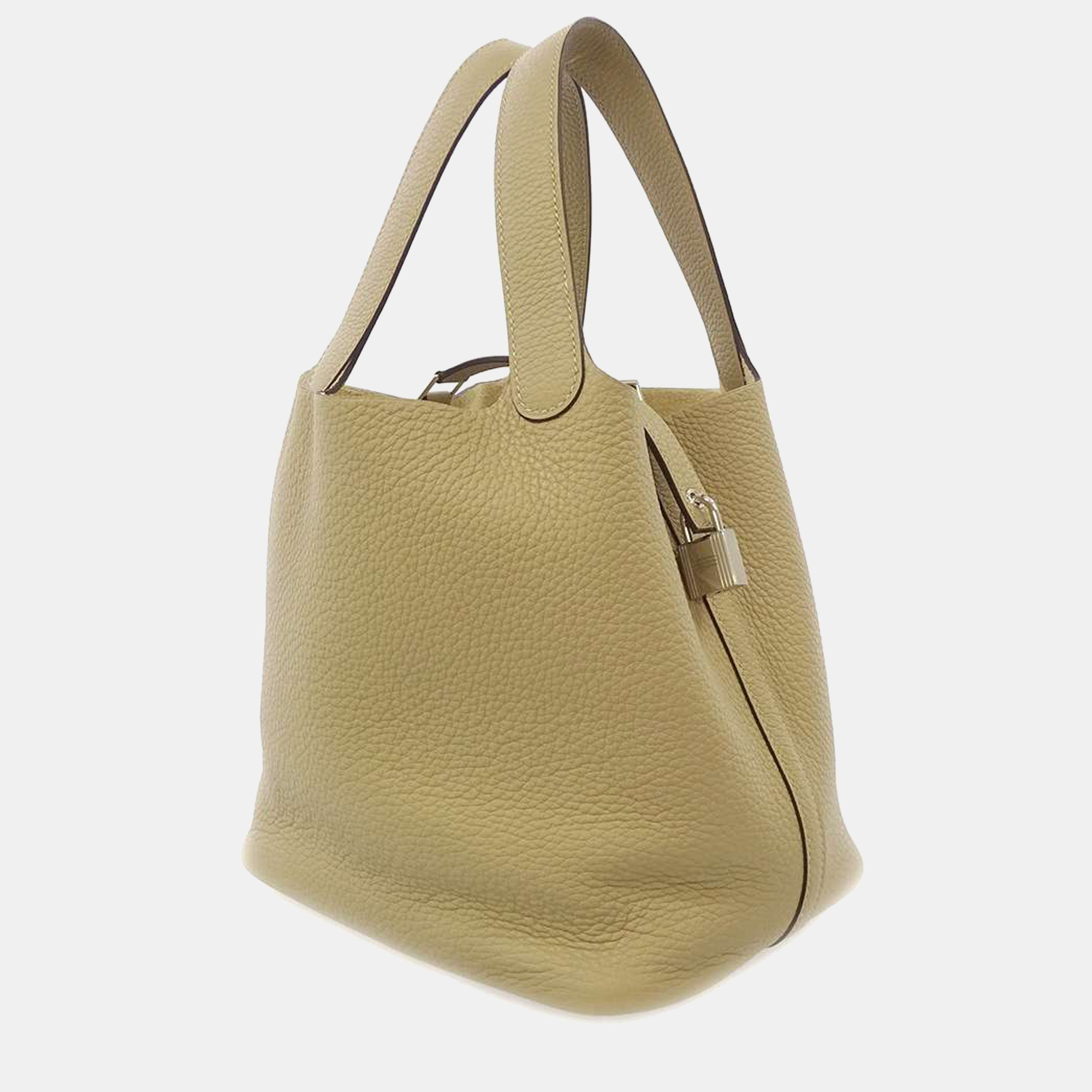 

Hermes Beige Taurillon Clemence Leather Picotin Lock MM Tote Bag