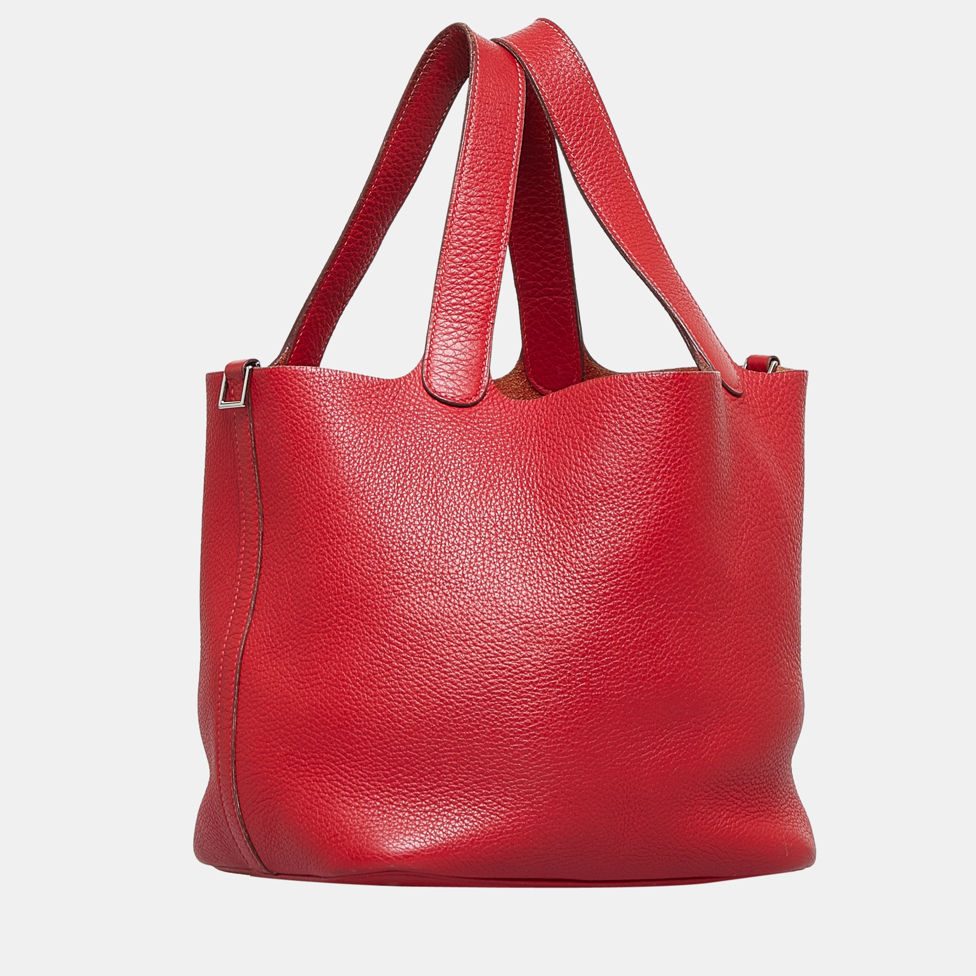 

Hermes Red Clemence Picotin PM