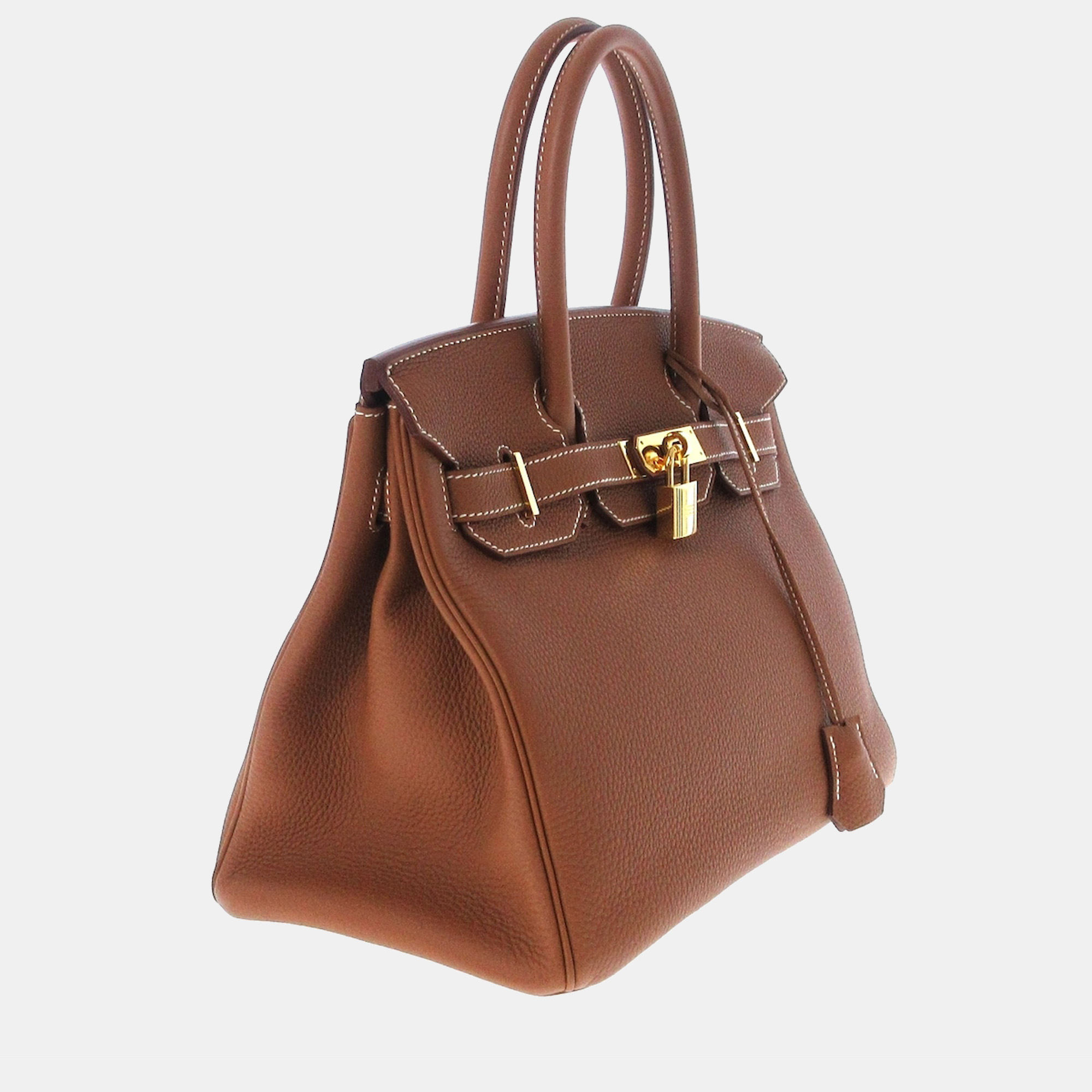 

Hermes Brown Togo Leather Gold Hardware Birkin 30 Bag